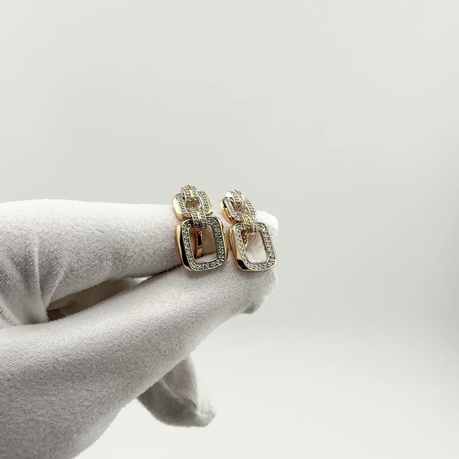 Серьги с бриллиантами из золота 585 пробы арт. 5-6821-103-2К