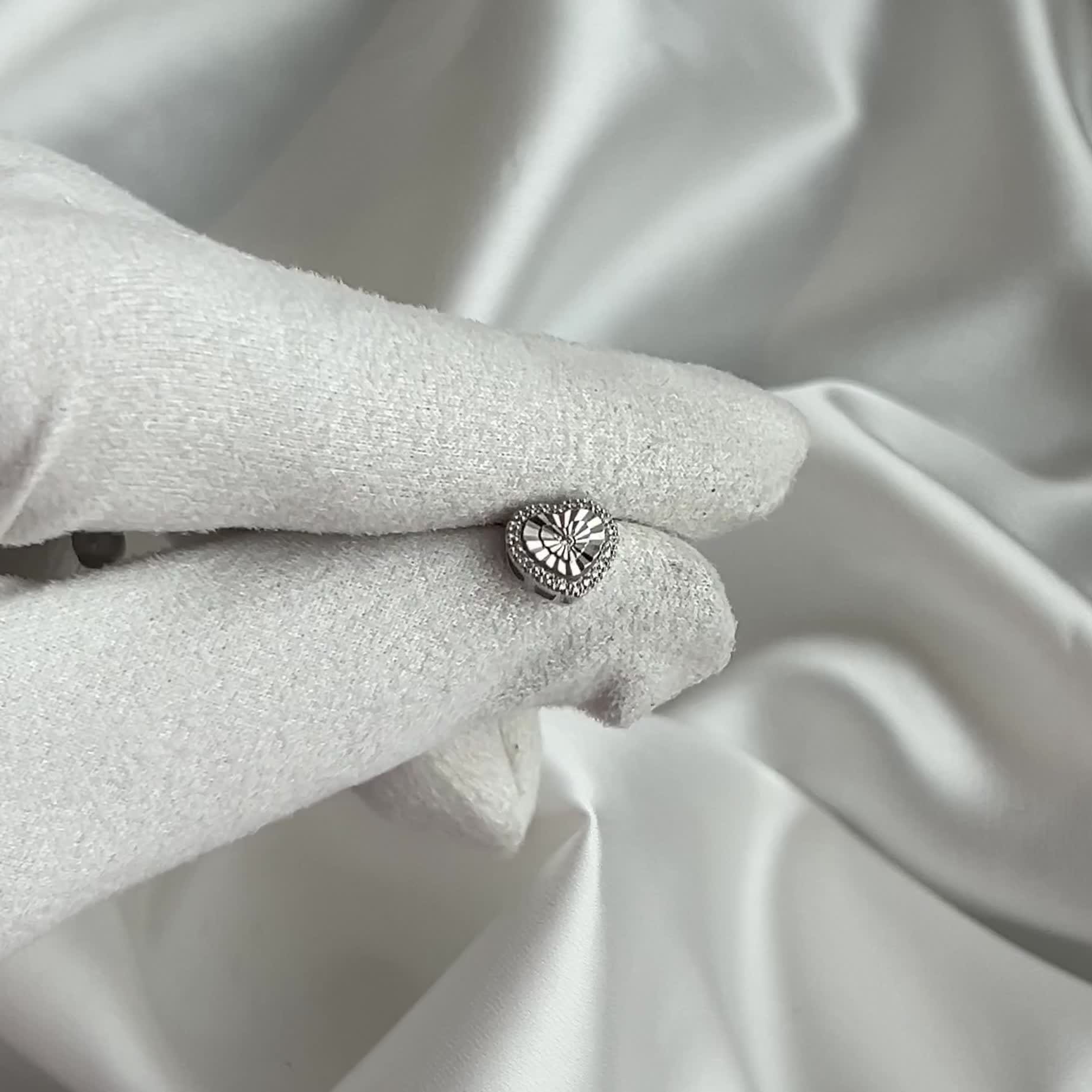 Подвеска "Сердце" с бриллиантами из белого золота 585 пробы арт. 5-7261-103И1-3Б