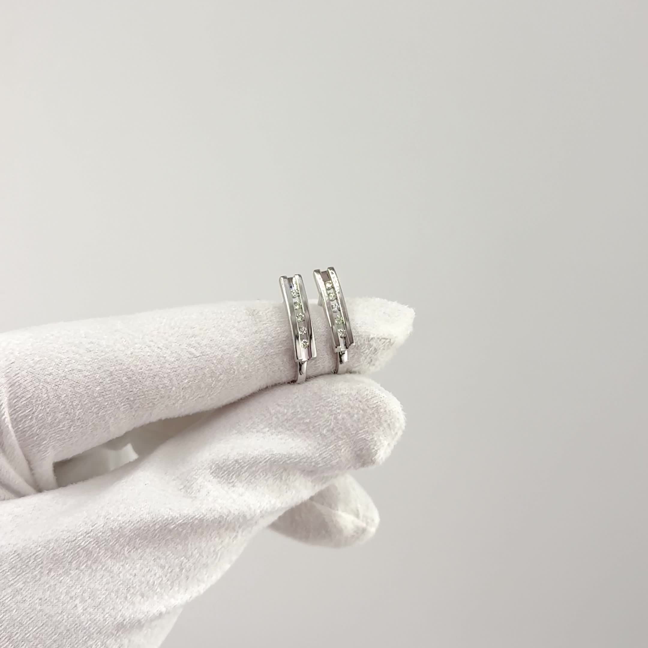 Серьги с бриллиантами из белого золота 585 пробы арт. 5-7812-103-2Б