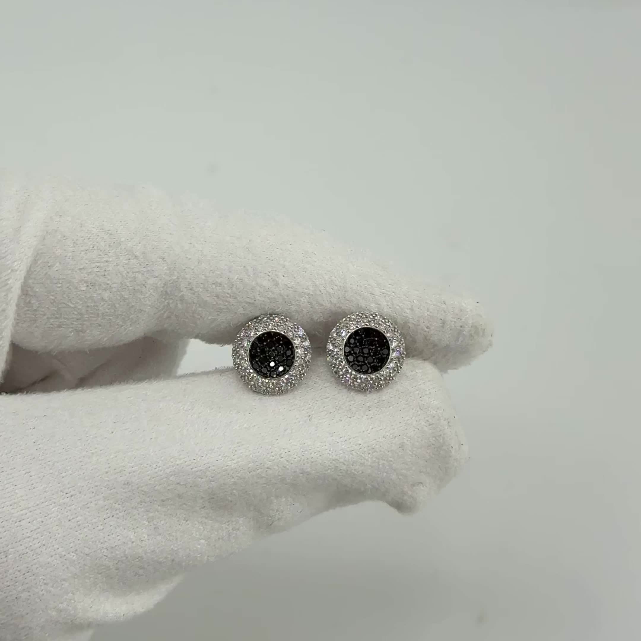 Серьги с бриллиантами из белого золота 585 пробы арт. 573-21901