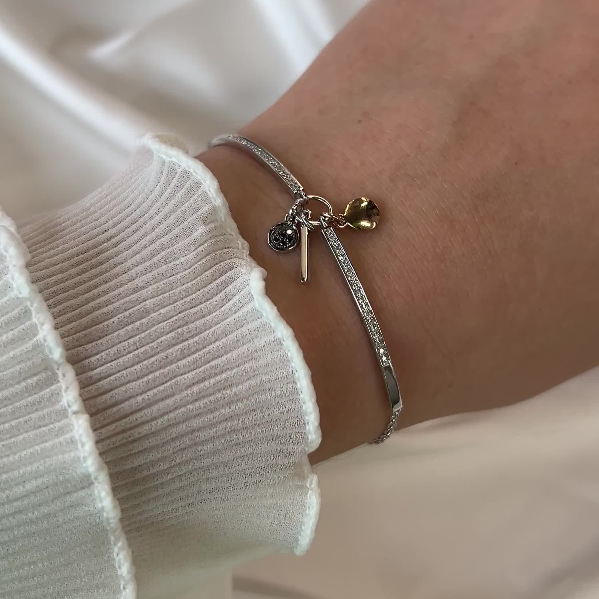 Браслет с бриллиантами из белого золота 585 пробы арт. 605-4214