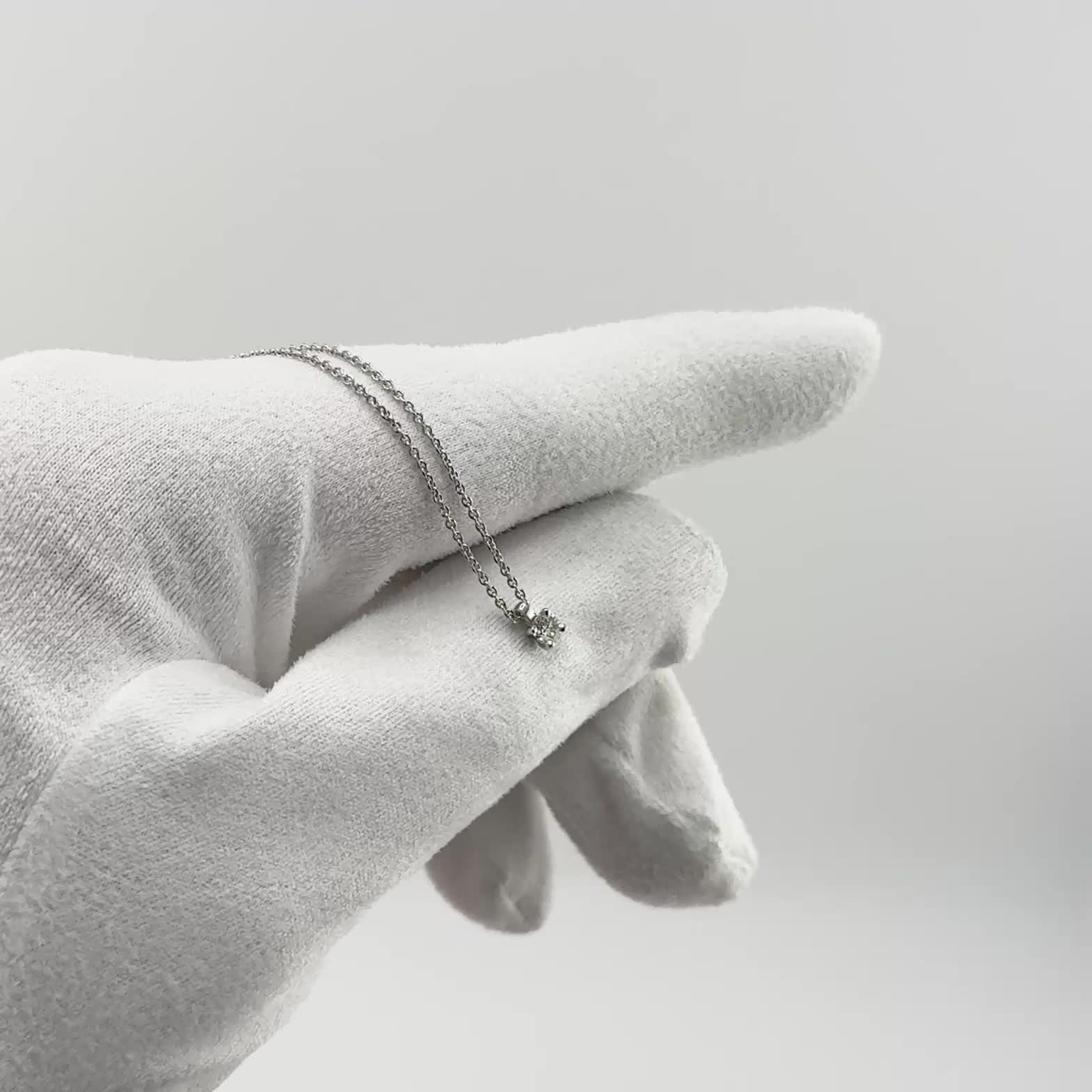 Колье с бриллиантом из белого золота 585 пробы арт. 6195-200