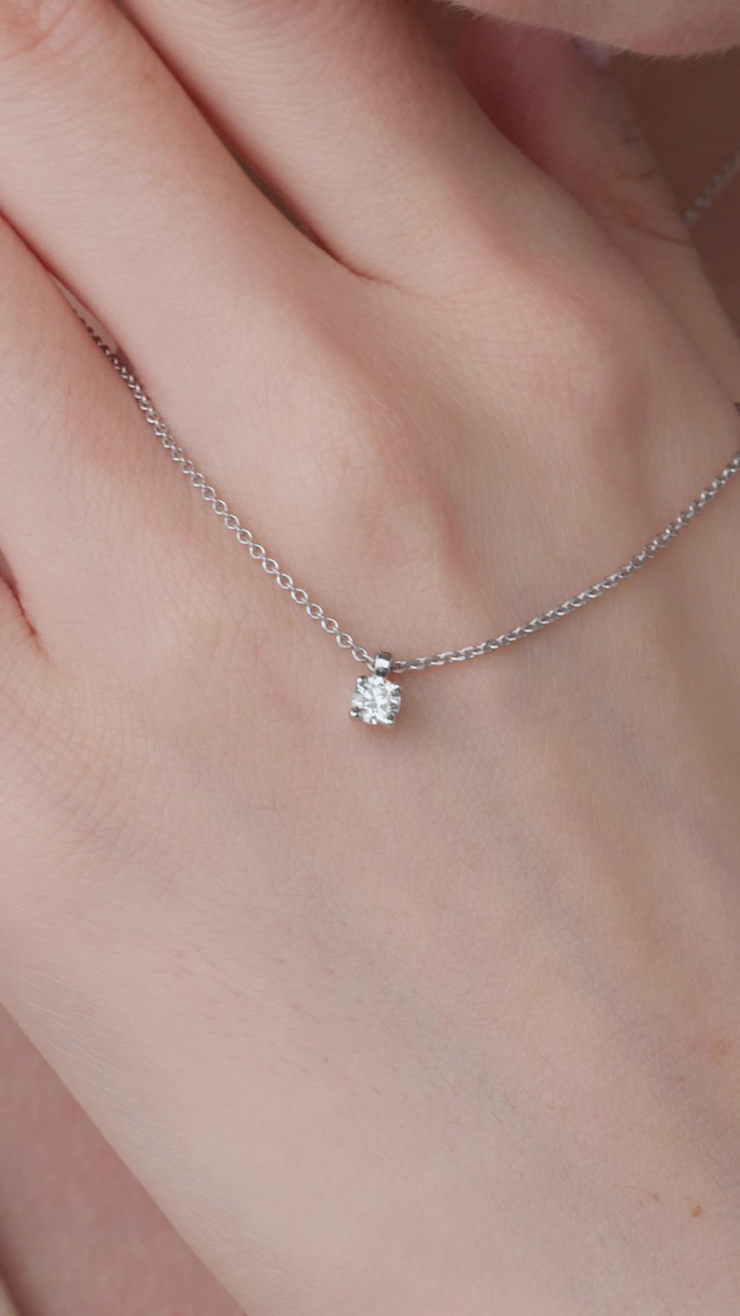 Колье с бриллиантом из белого золота 585 пробы арт. 6195-200