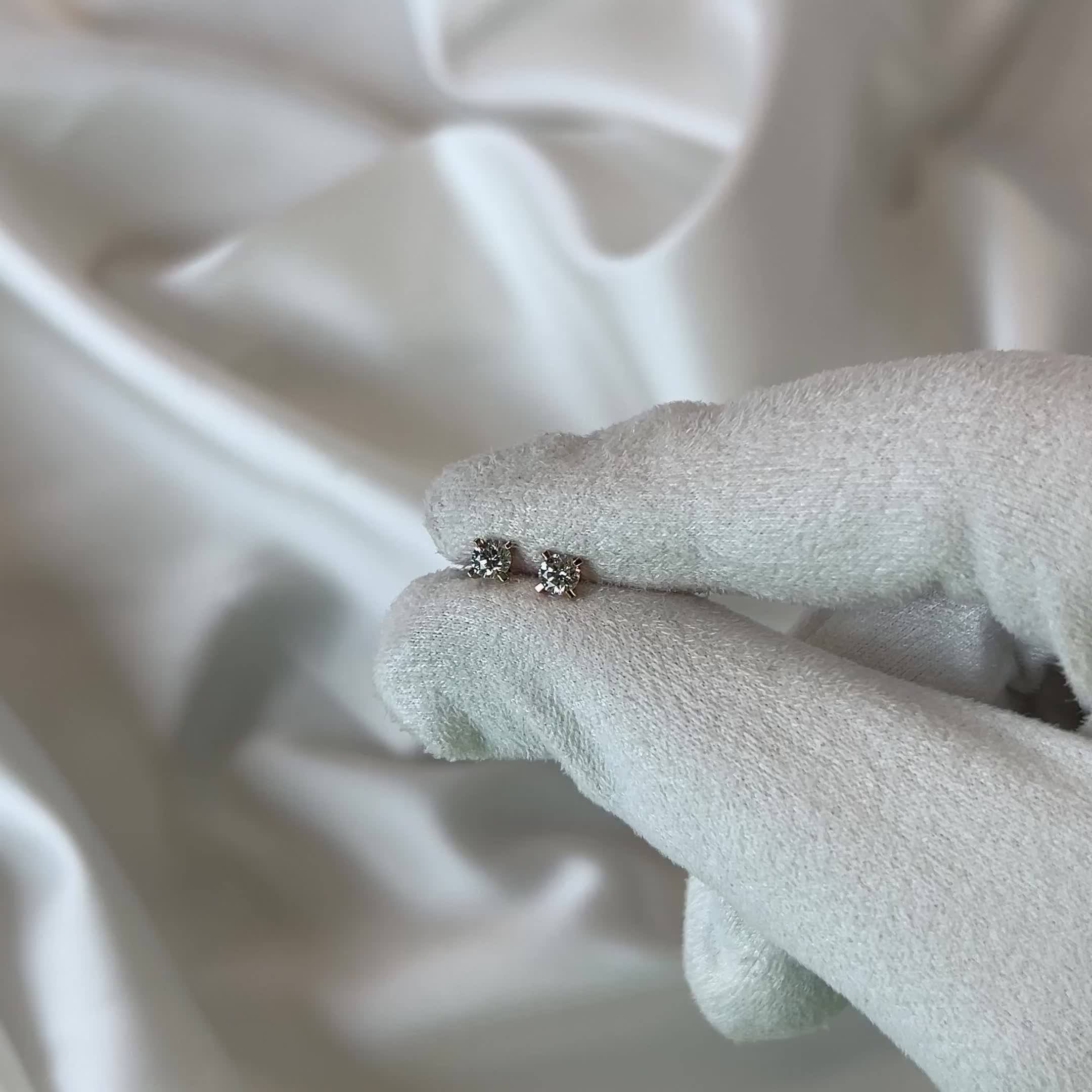 Серьги с бриллиантами из золота 585 пробы арт. 653-6100