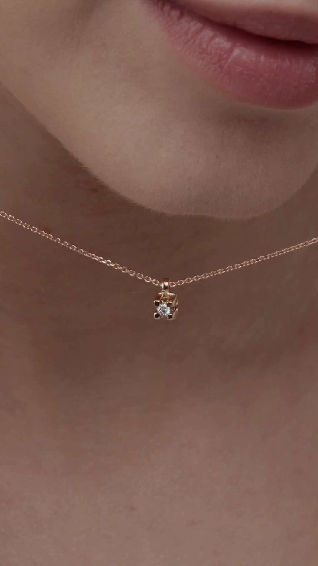 Колье с бриллиантом из золота 585 пробы арт. 66115-100