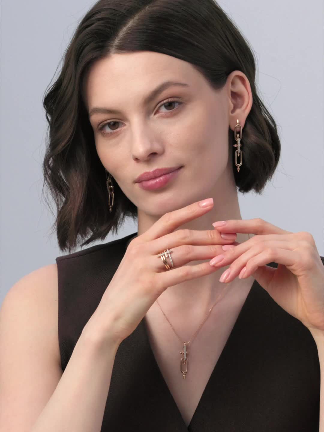 Колье с бриллиантами из золота 585 пробы арт. 66559-100