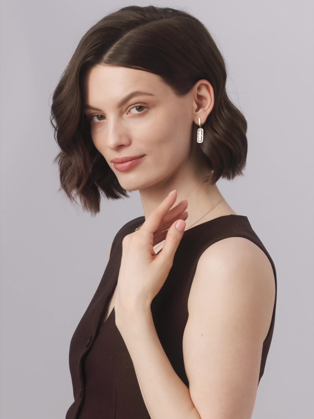 Колье с бриллиантами из золота 585 пробы арт. 66574-100