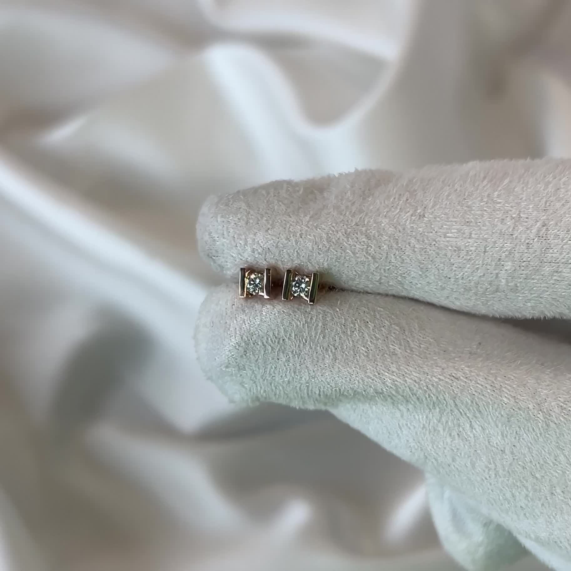 Серьги с бриллиантами из золота 585 пробы арт. 762-6100