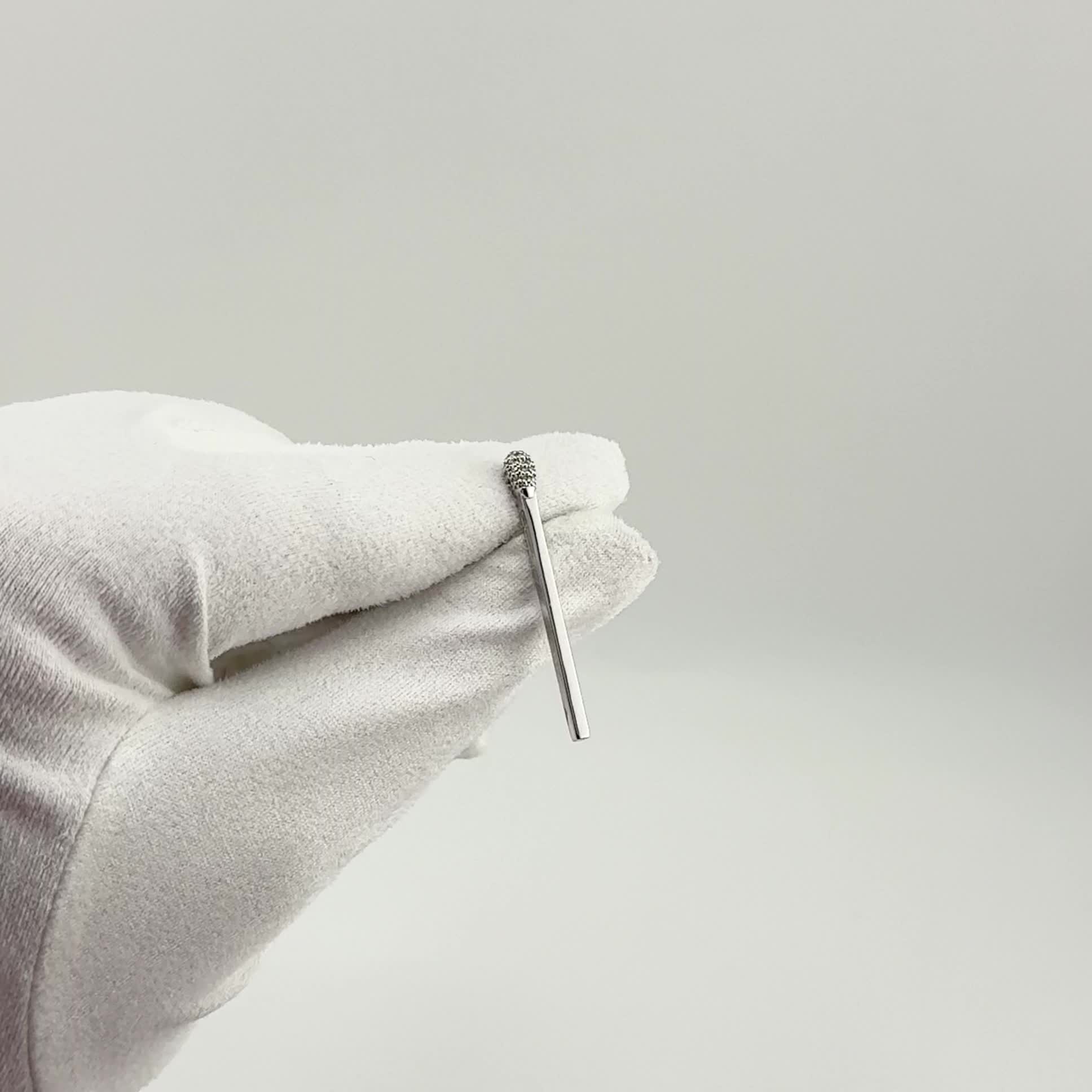 Подвеска "Спичка" с бриллиантами из белого золота 585 пробы арт. 920928.2