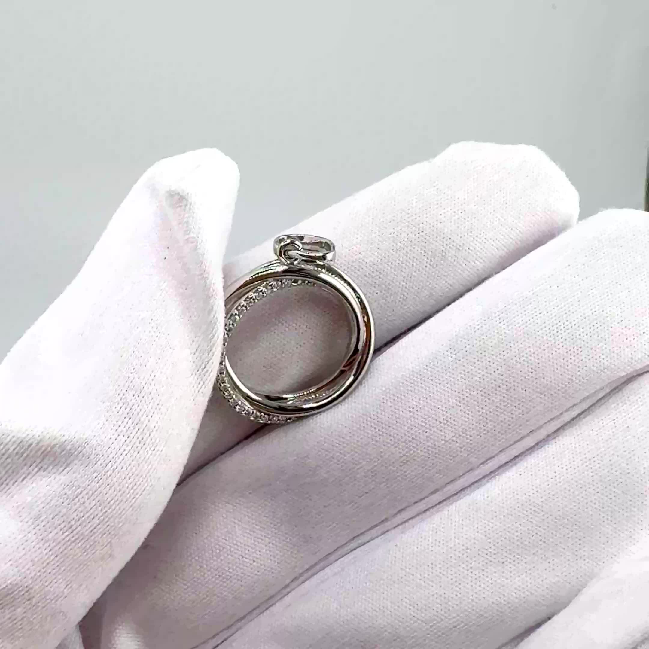 Подвеска с бриллиантами из белого золота 585 пробы арт. 920996.2