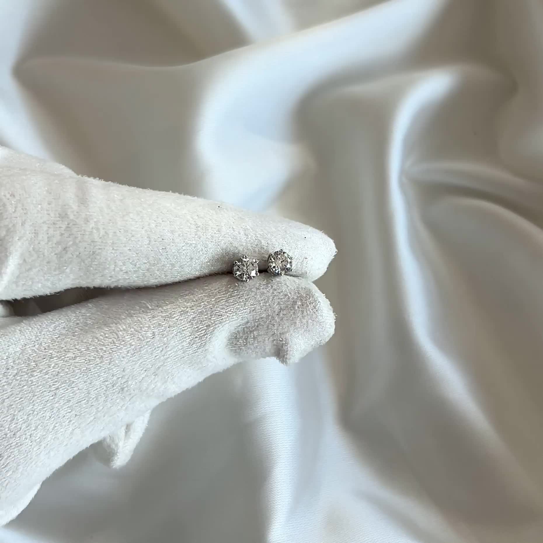 Серьги с бриллиантами 0,669ct из белого золота 585 пробы арт. 940454.2