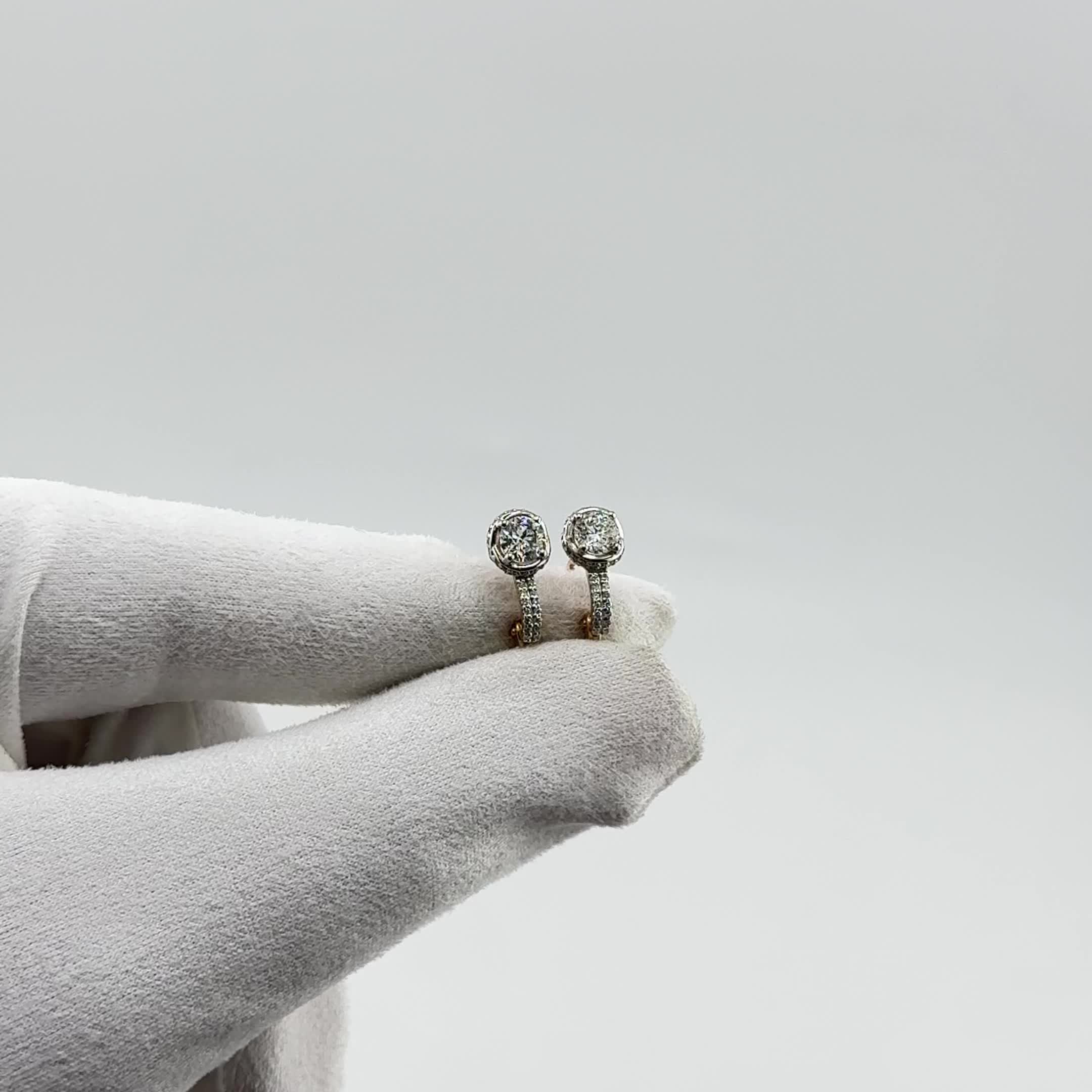 Серьги с бриллиантами из золота 585 пробы арт. 941546к.1