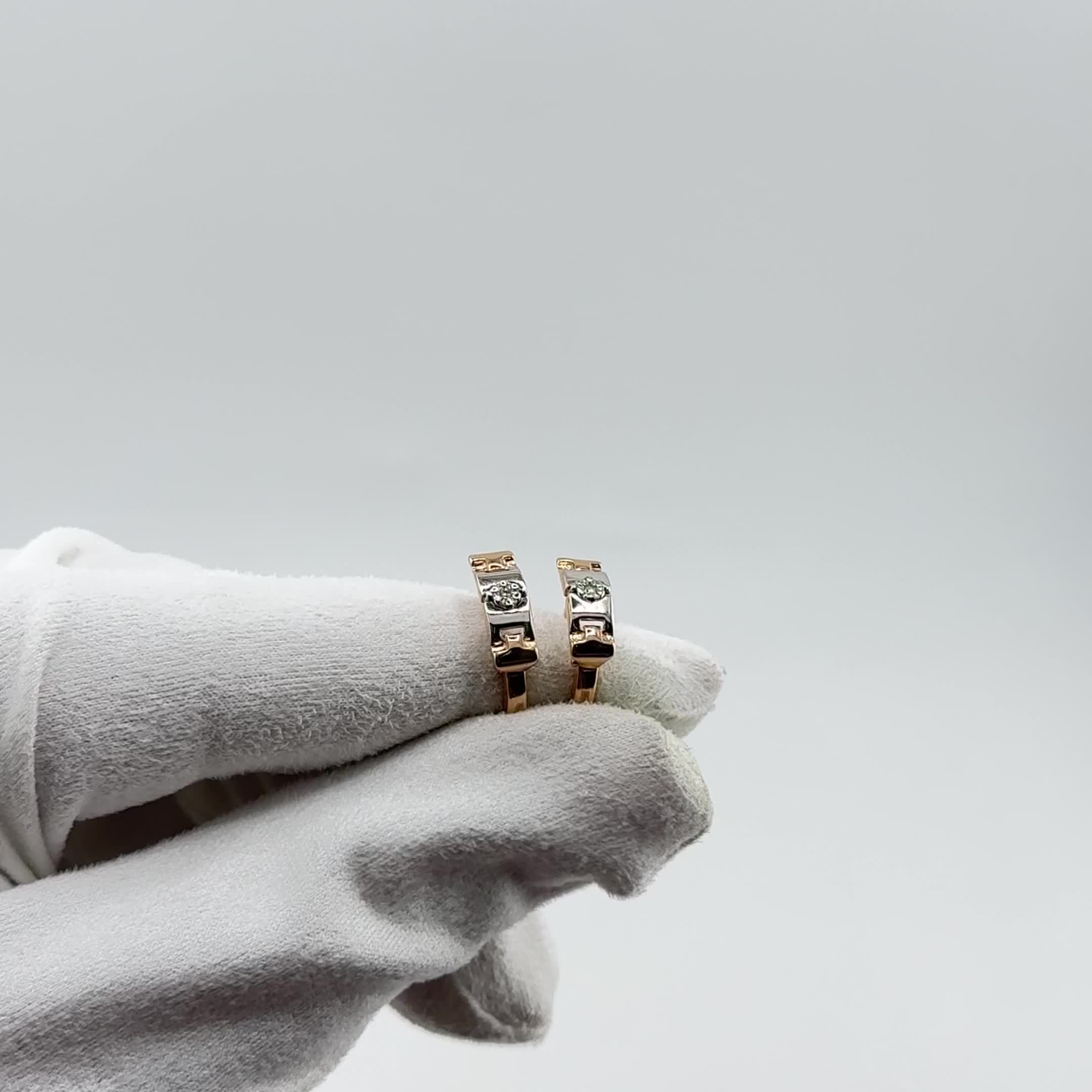 Серьги с бриллиантами из золота 585 пробы арт. 941611к.1