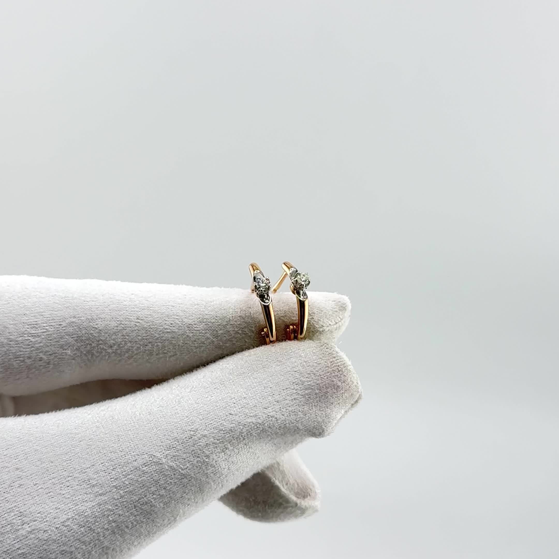 Серьги с бриллиантами из золота 585 пробы арт. 942144к.1
