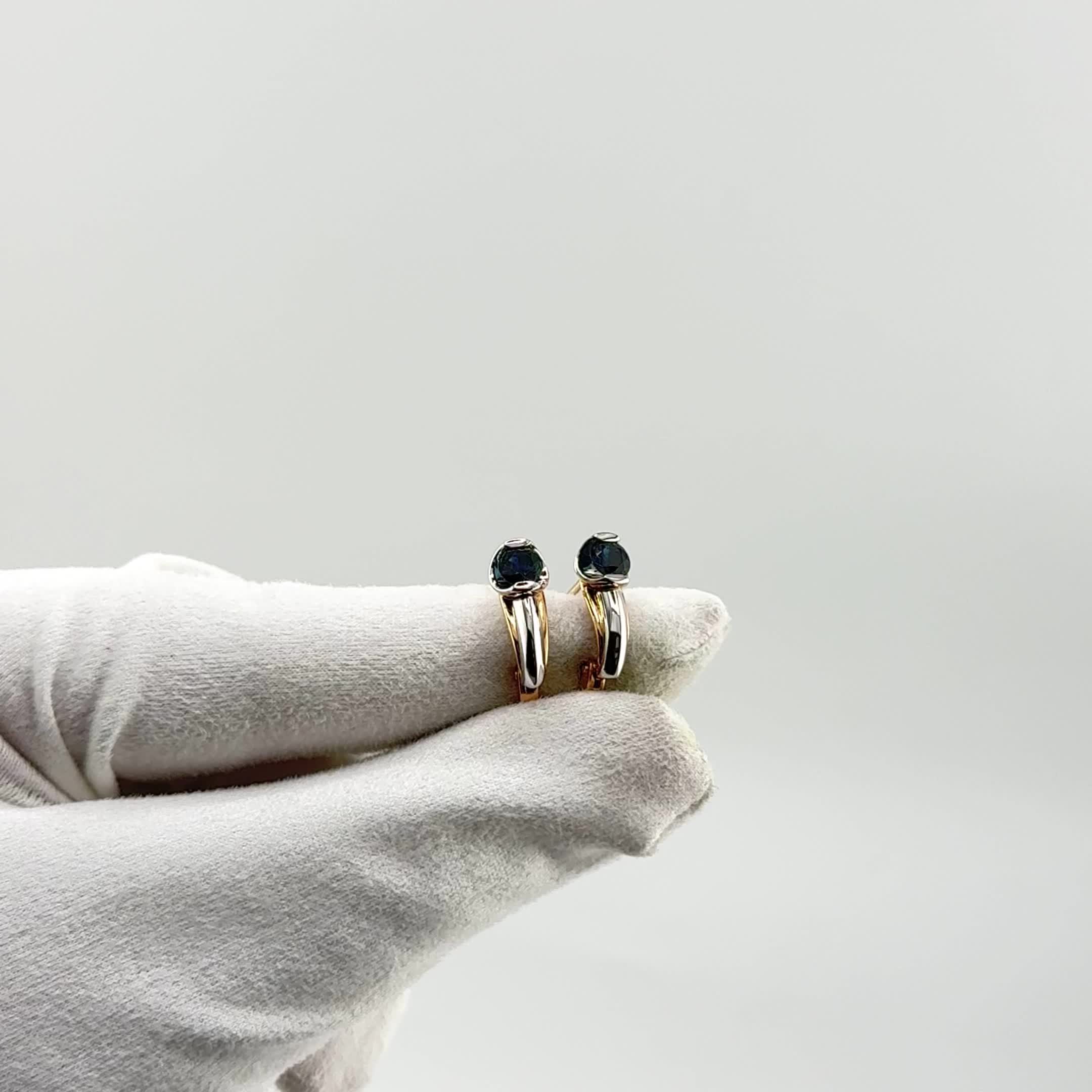 Серьги с сапфирами из золота 585 пробы арт. 942199к.1