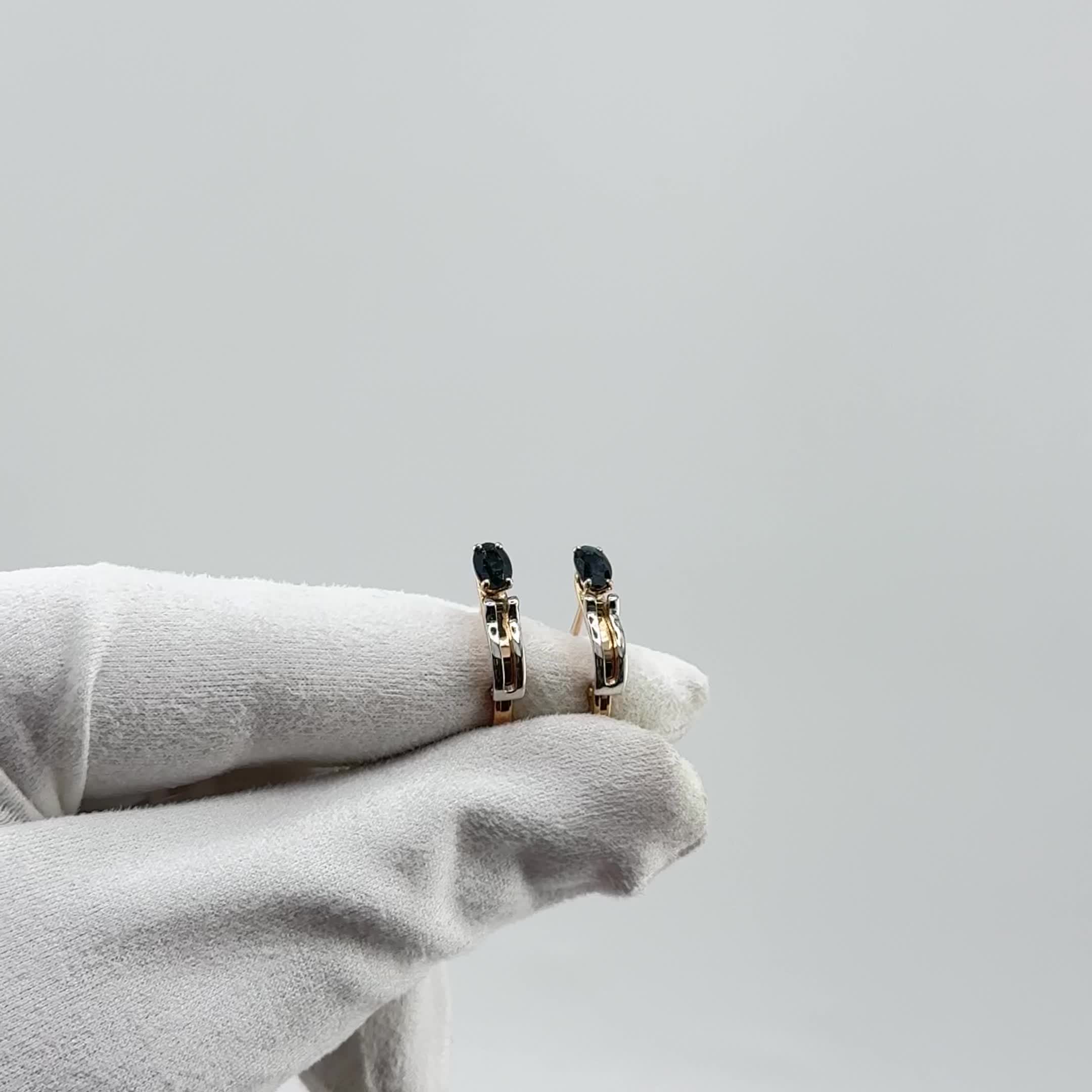 Серьги с сапфирами из золота 585 пробы арт. 942204к.1
