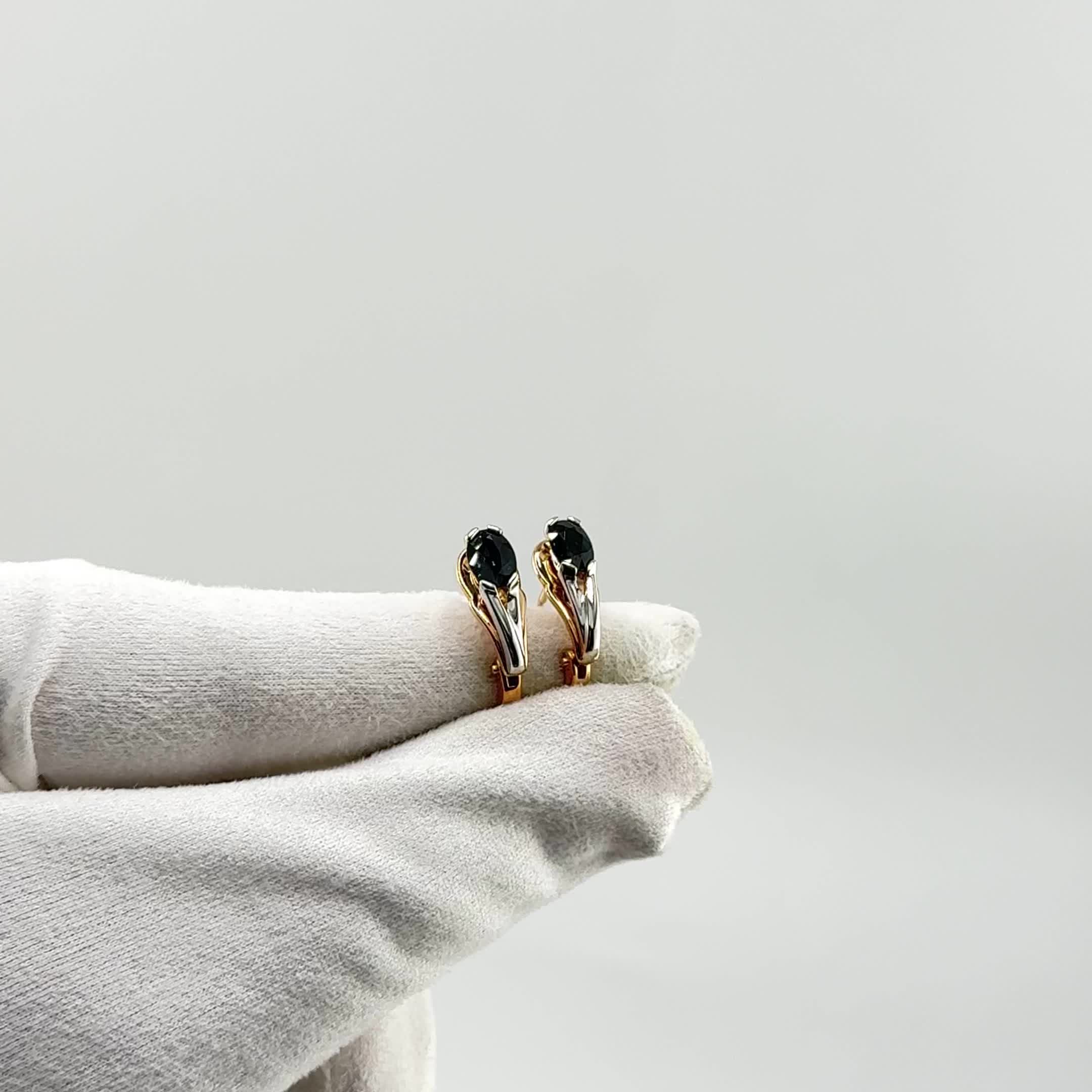 Серьги с сапфирами из золота 585 пробы арт. 942212к.1