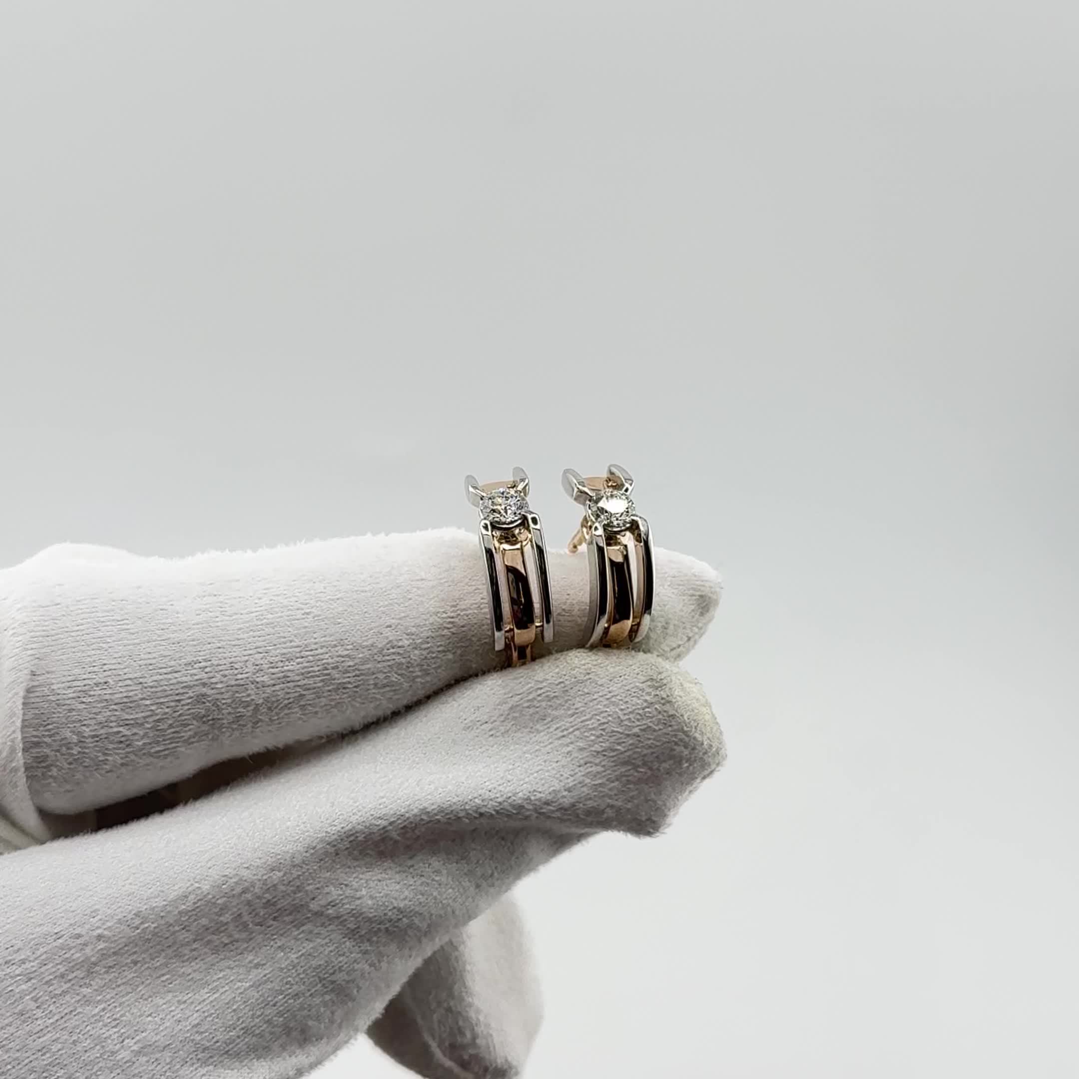 Серьги с бриллиантами из золота 585 пробы арт. 942222к.1