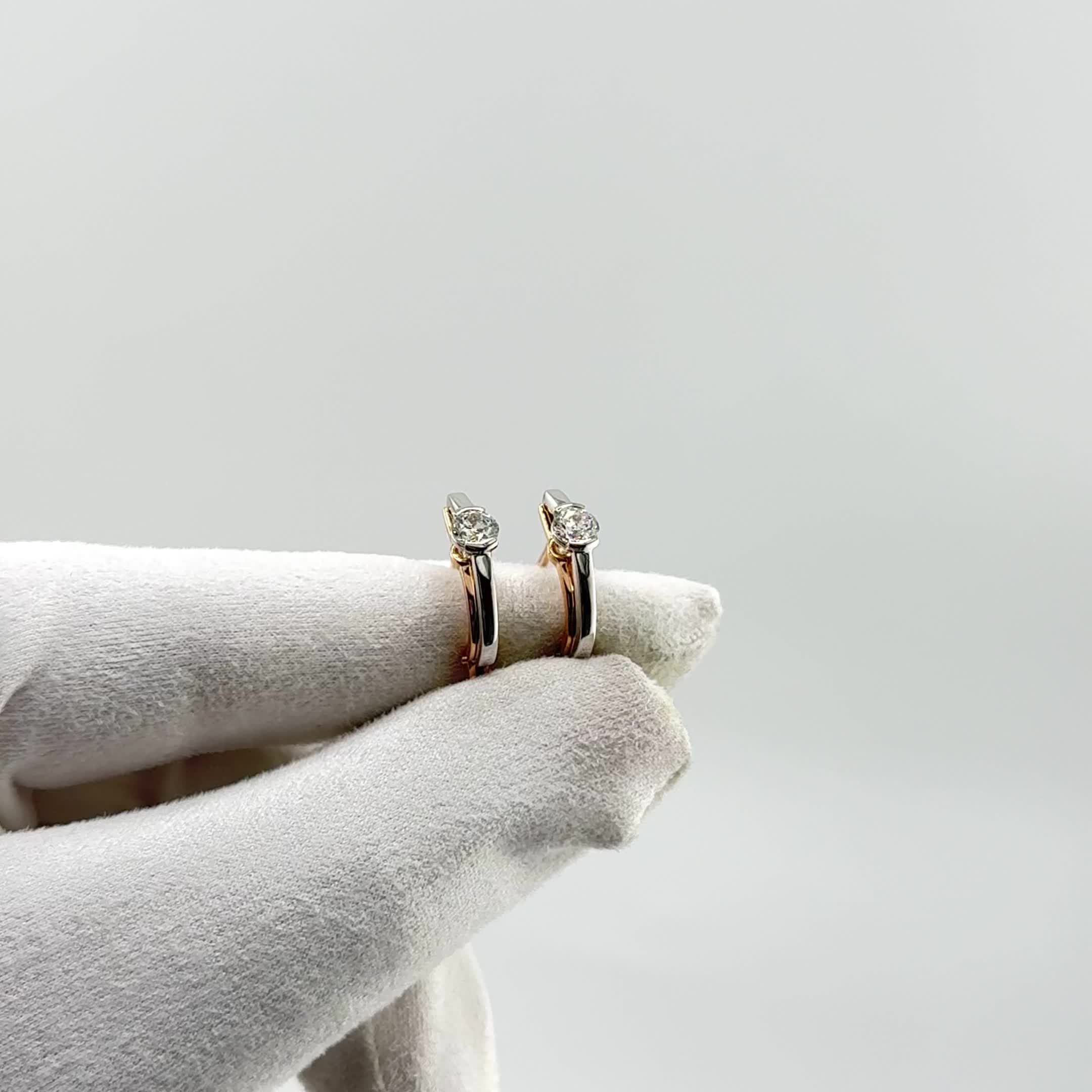 Серьги с бриллиантами 0,82ct из золота 585 пробы арт. 942223к.1