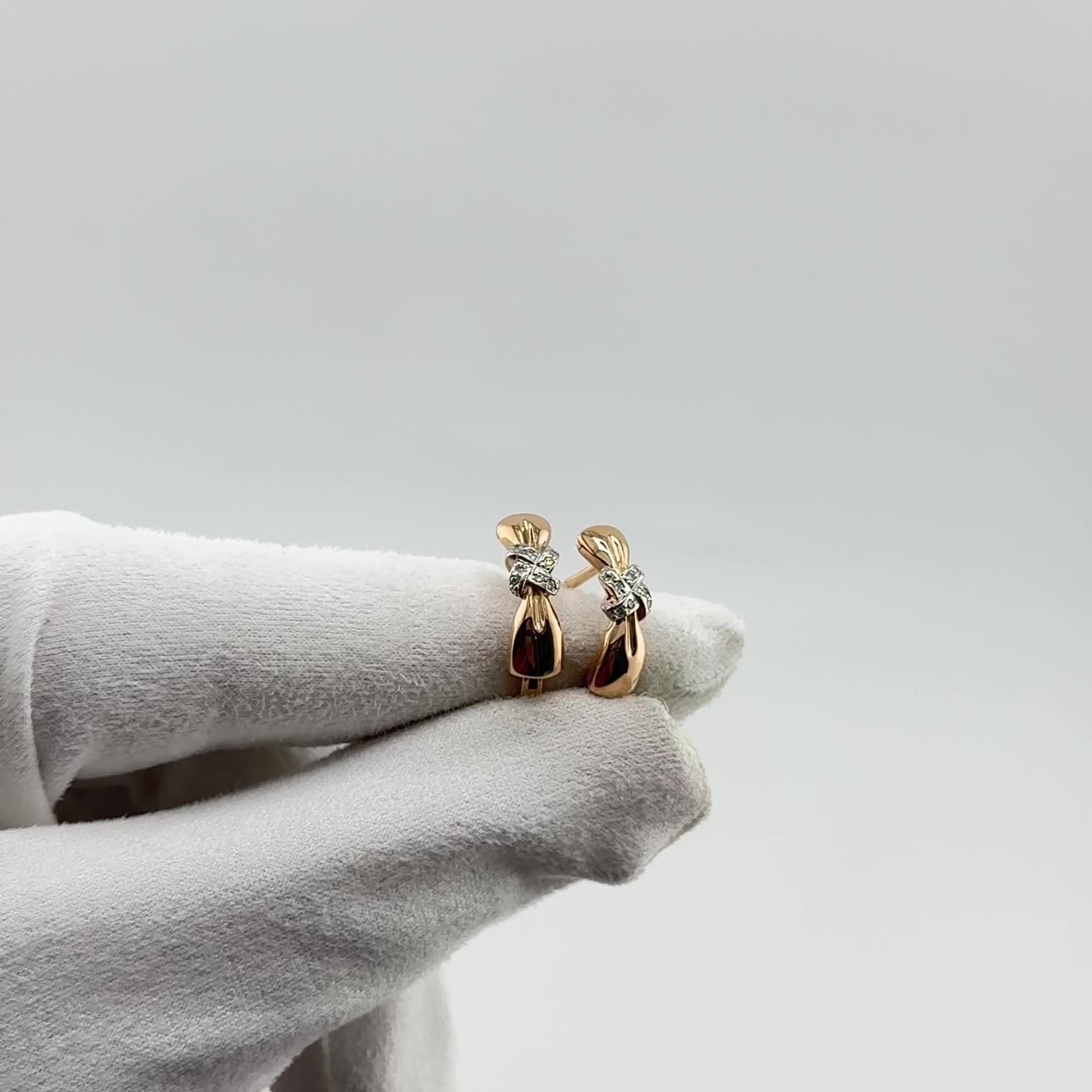 Серьги с бриллиантами из золота 585 пробы арт. 942398к.1