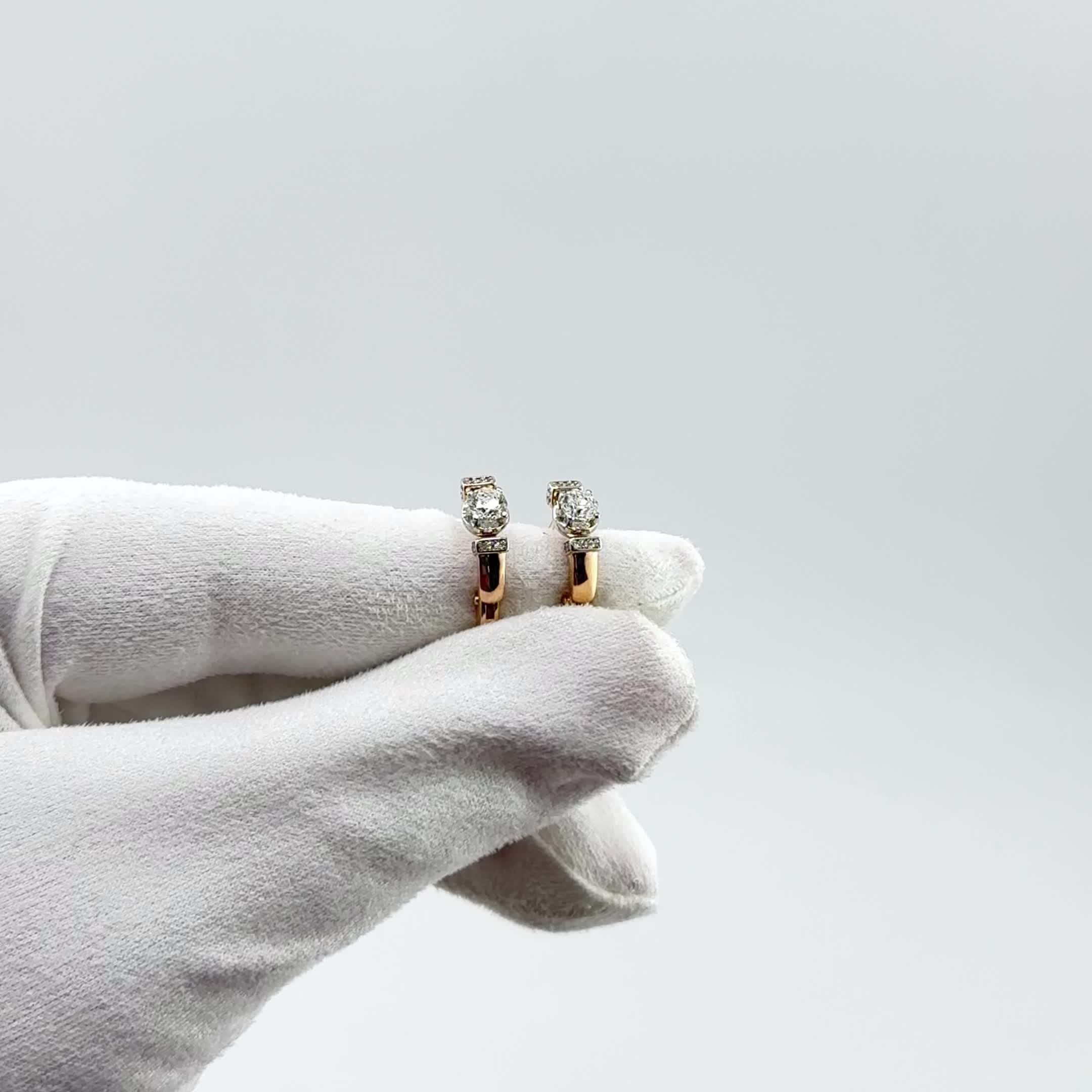 Серьги с бриллиантами из золота 585 пробы арт. 942450к.1
