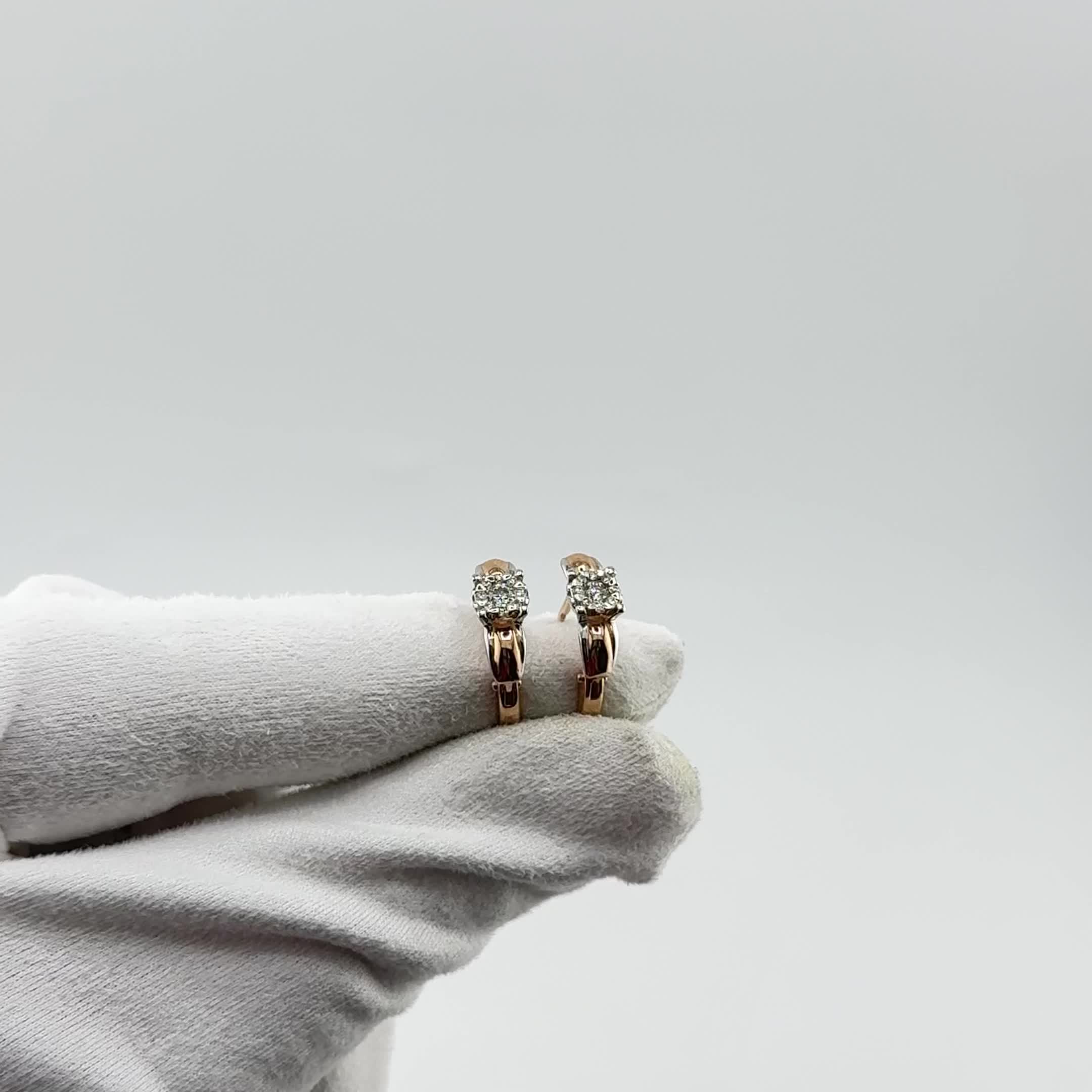 Серьги с бриллиантами из золота 585 пробы арт. 942454к.1
