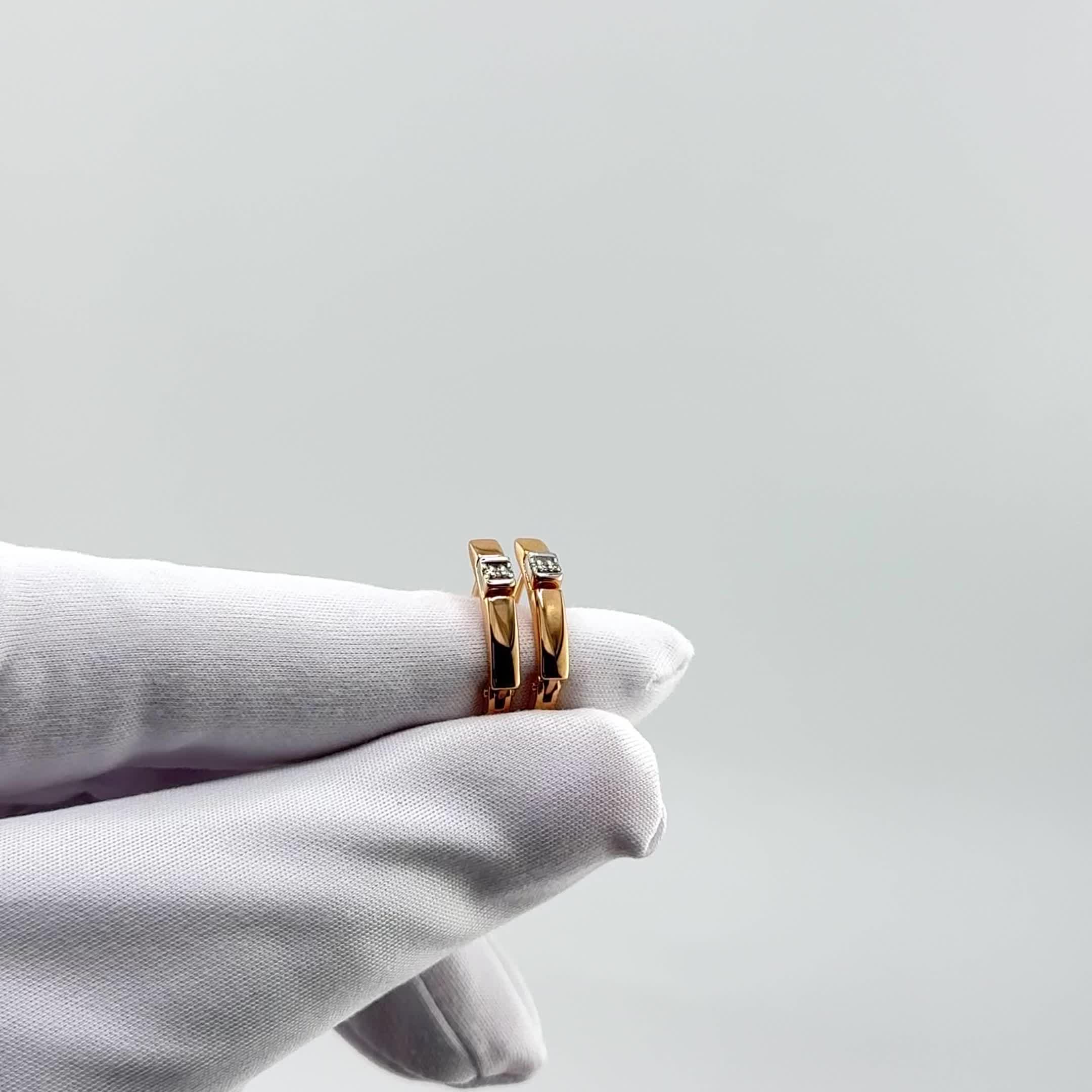 Серьги с бриллиантами из золота 585 пробы арт. 942491к.1