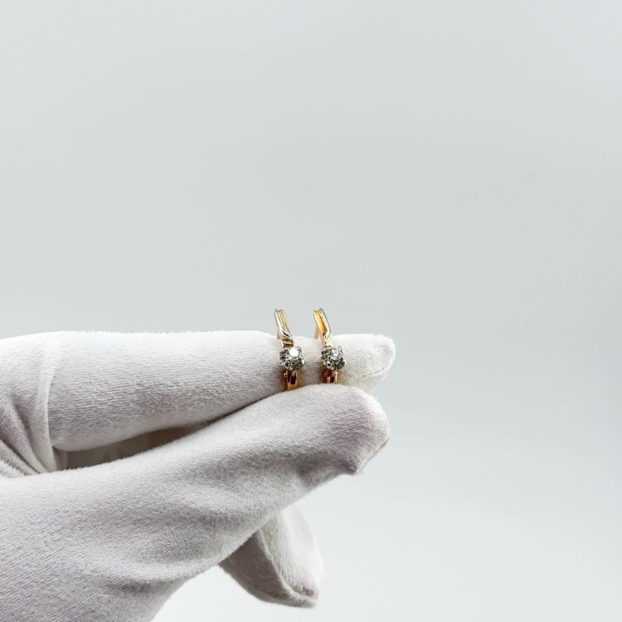 Серьги с бриллиантами из золота 585 пробы арт. 942611к.1