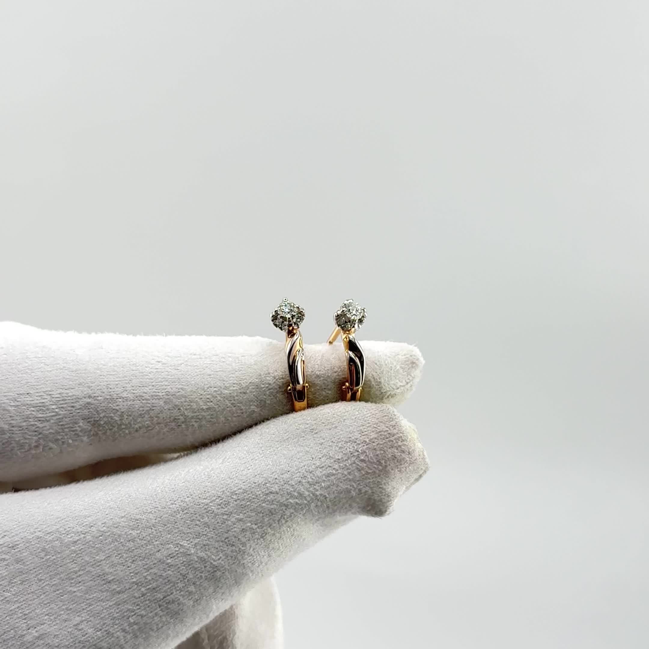 Серьги с бриллиантами из золота 585 пробы арт. 942612к.1