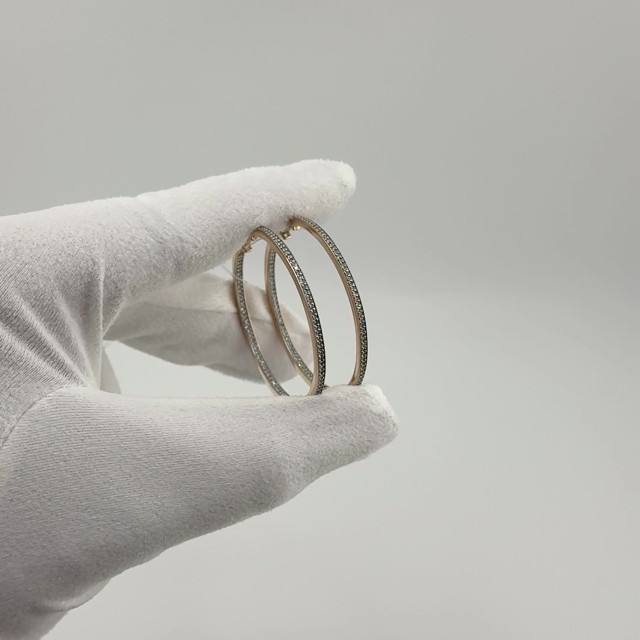 Серьги с бриллиантами из золота 585 пробы арт. 942746к.1