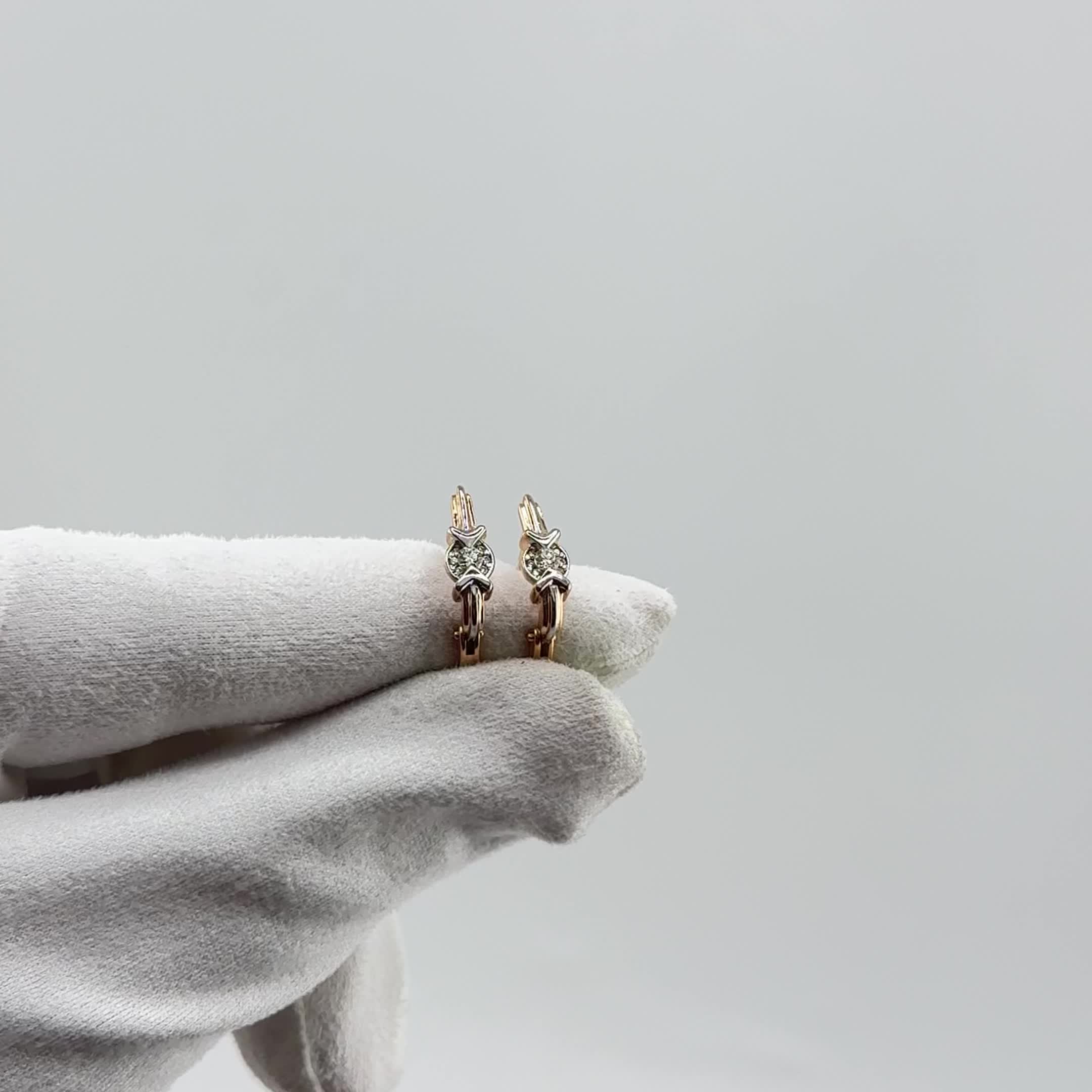Серьги с бриллиантами из золота 585 пробы арт. 942800к.1