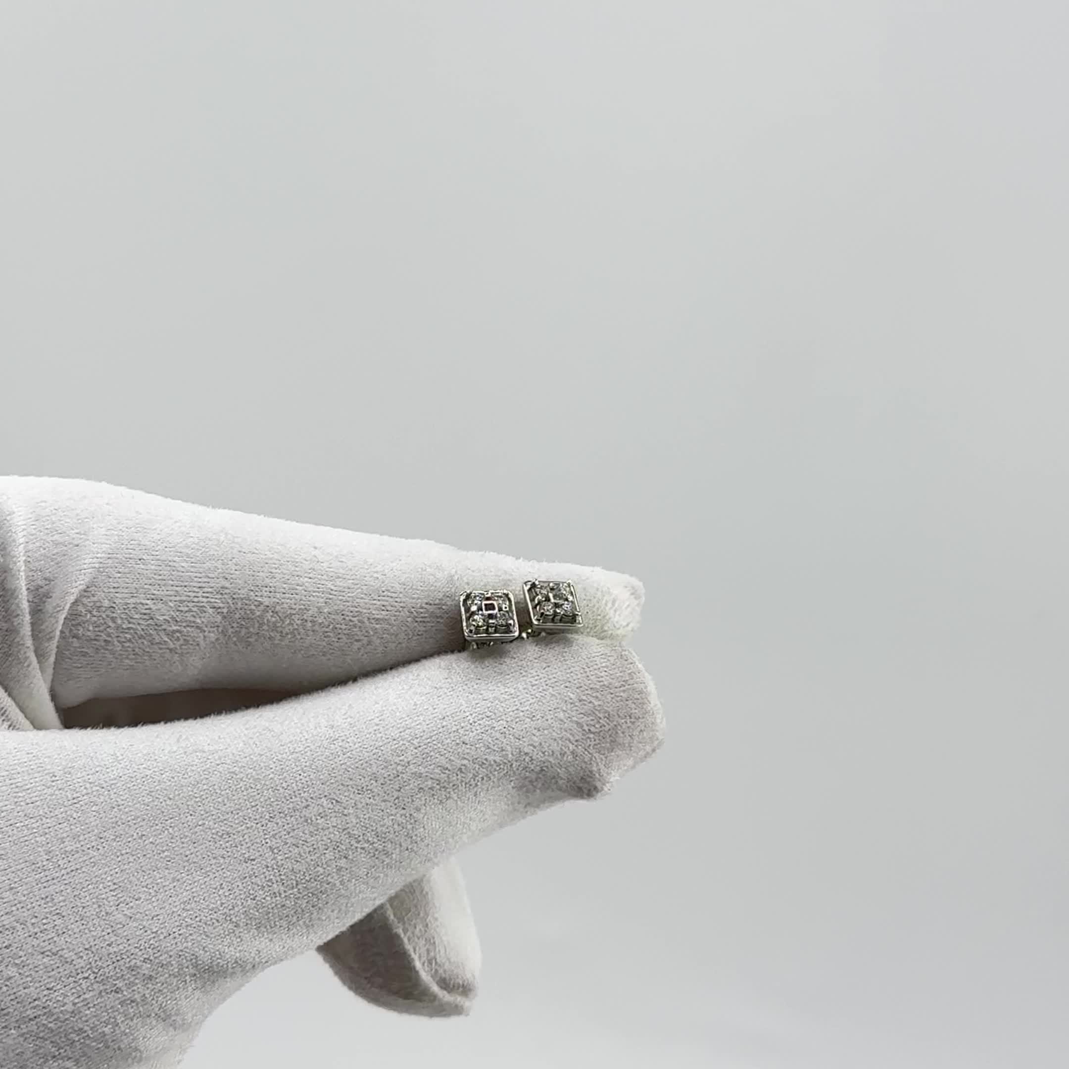 Серьги с бриллиантами из белого золота 585 пробы арт. 942817.2