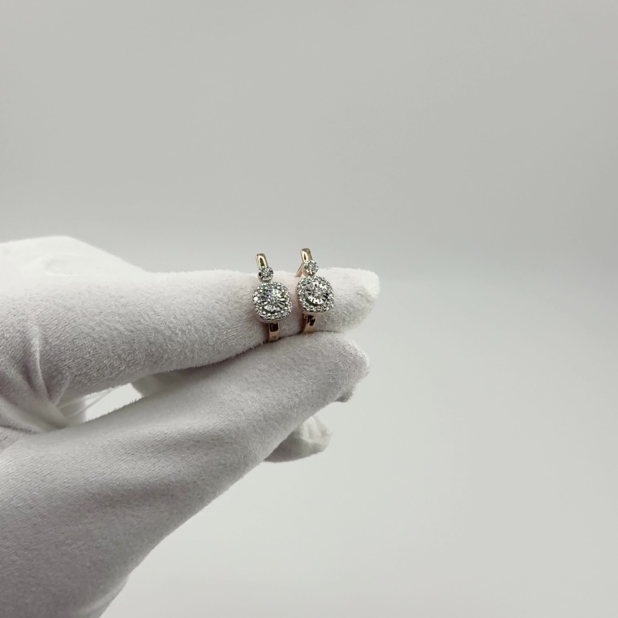 Серьги с бриллиантами из золота 585 пробы арт. 942819к.1