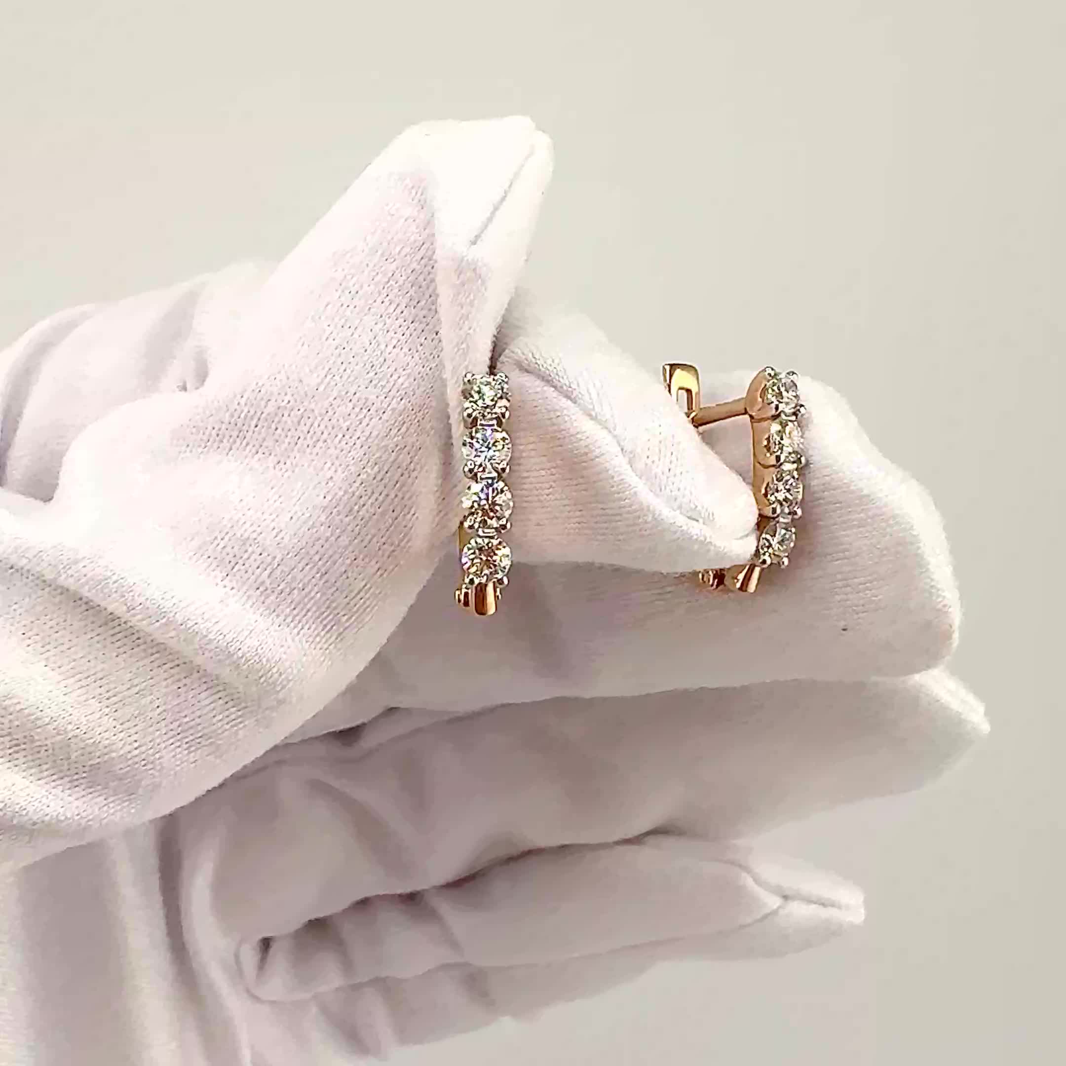 Серьги с бриллиантами из золота 585 пробы арт. 942830к.1