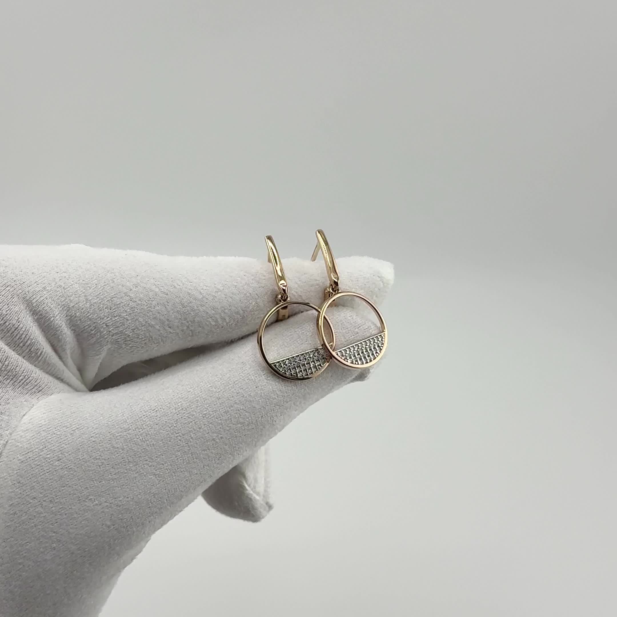 Серьги с бриллиантами из золота 585 пробы арт. 942883к.1