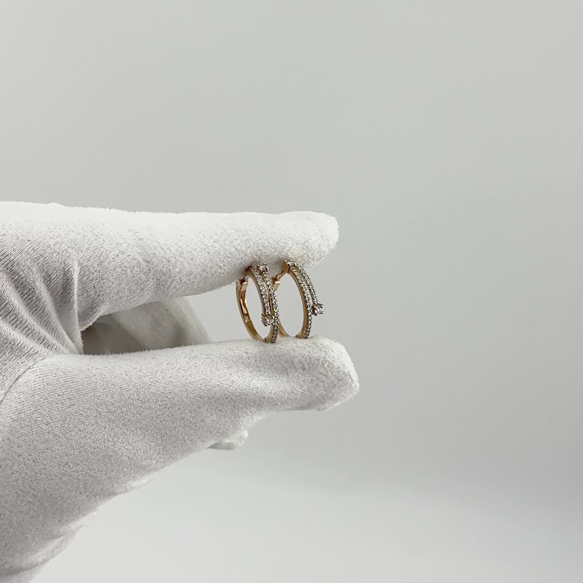 Серьги с бриллиантами из золота 585 пробы арт. 942898к.1