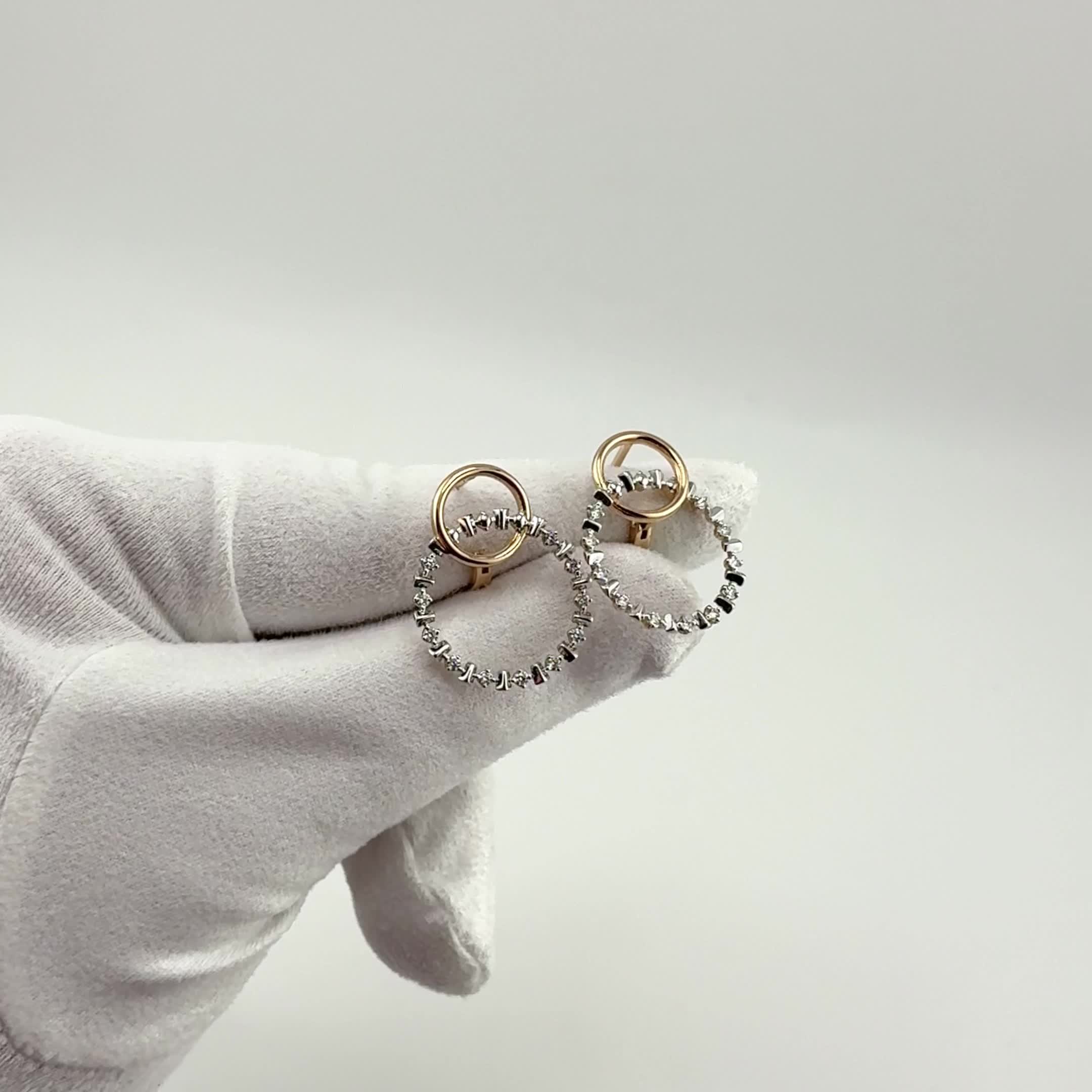 Серьги с бриллиантами из золота 585 пробы арт. 942929к.1