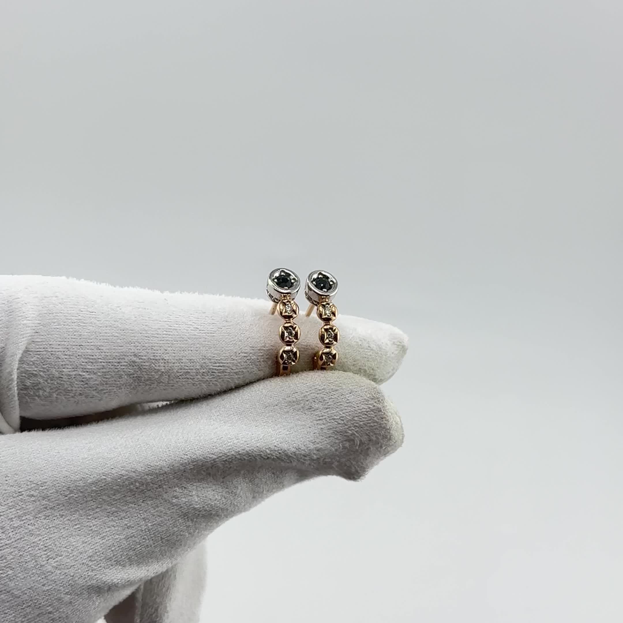 Серьги с сапфирами и бриллиантами из золота 585 пробы арт. 943011к.1