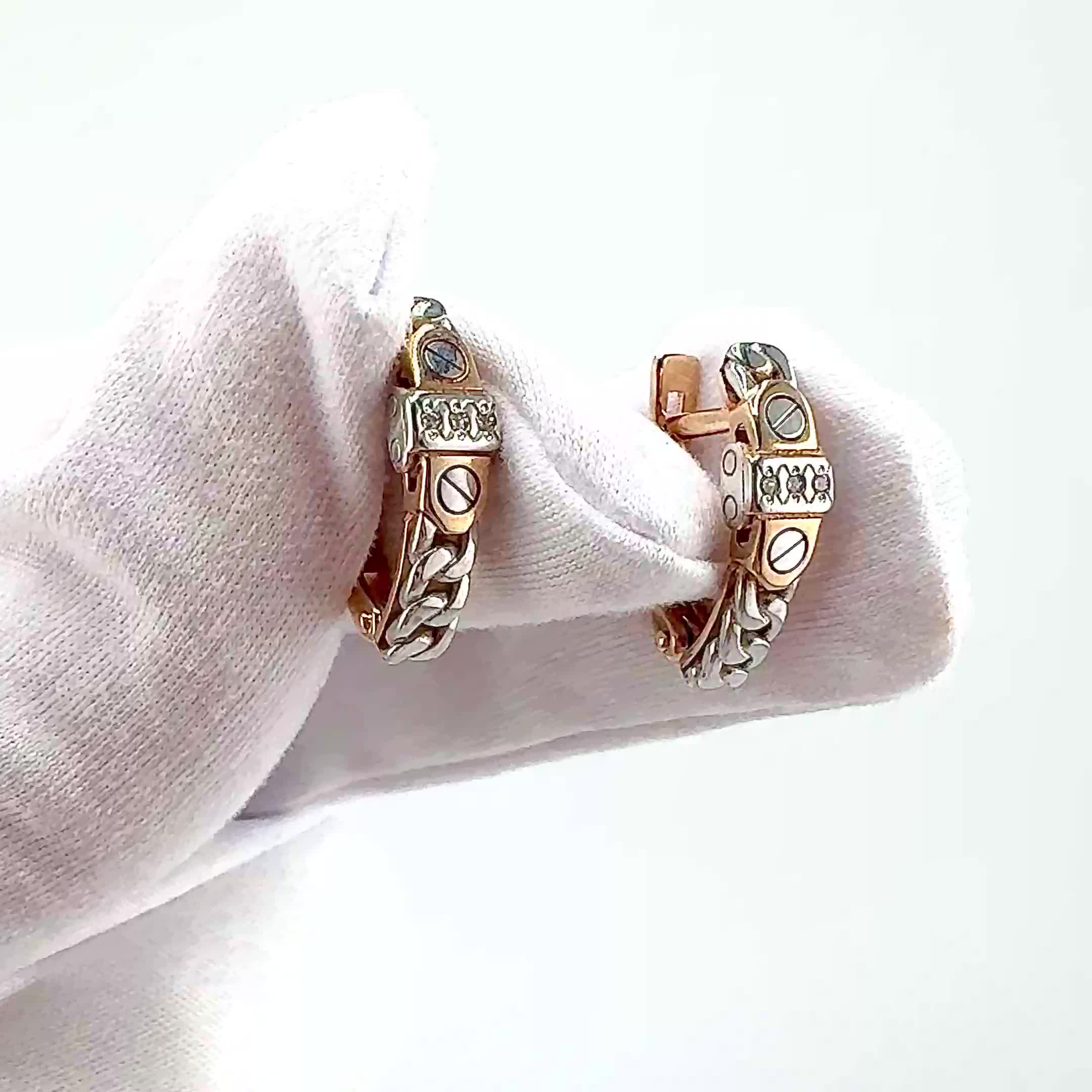 Серьги с бриллиантами из золота 585 пробы арт. 943069к.1