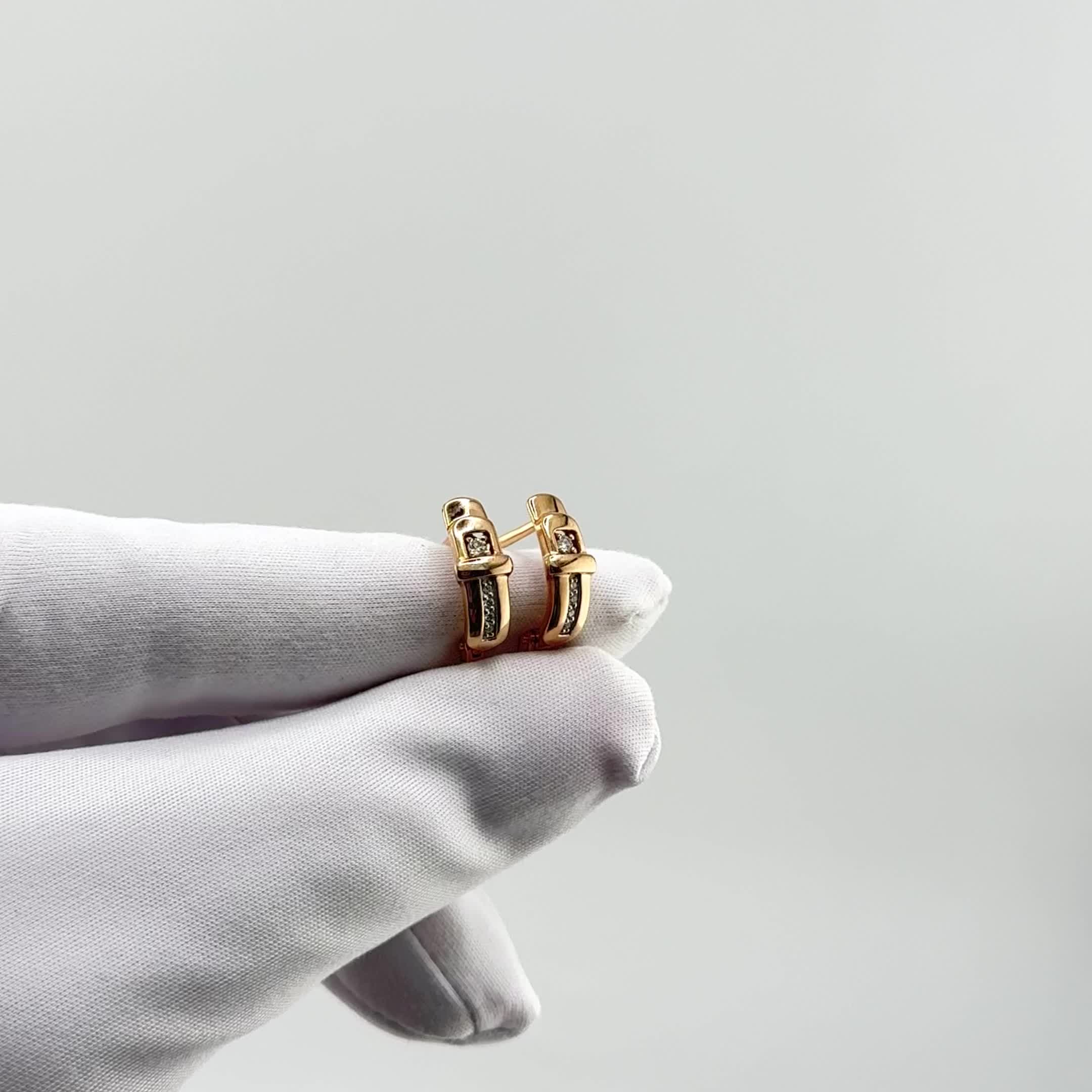 Серьги с бриллиантами из золота 585 пробы арт. 943081к.1