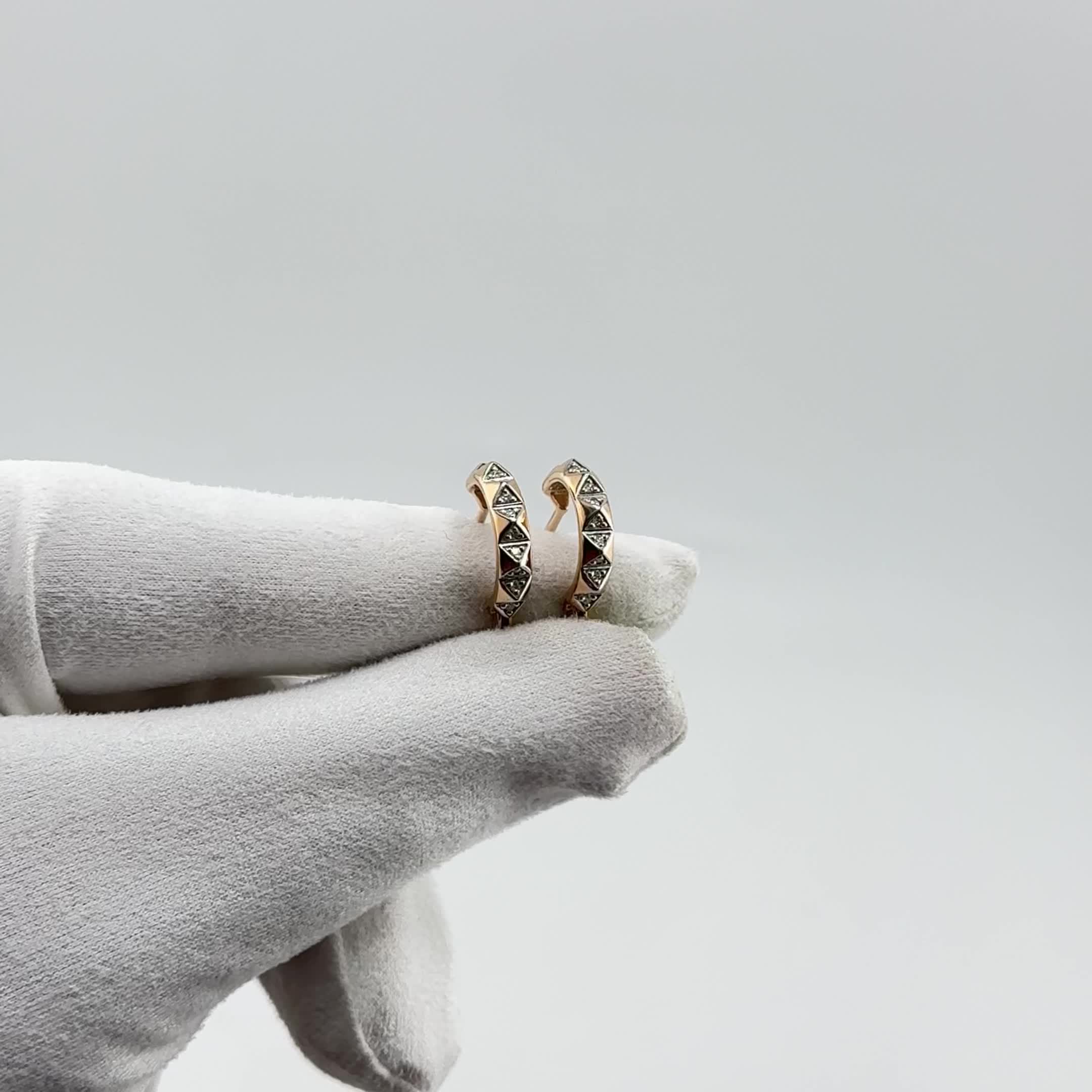 Серьги с бриллиантами из золота 585 пробы арт. 943090к.1