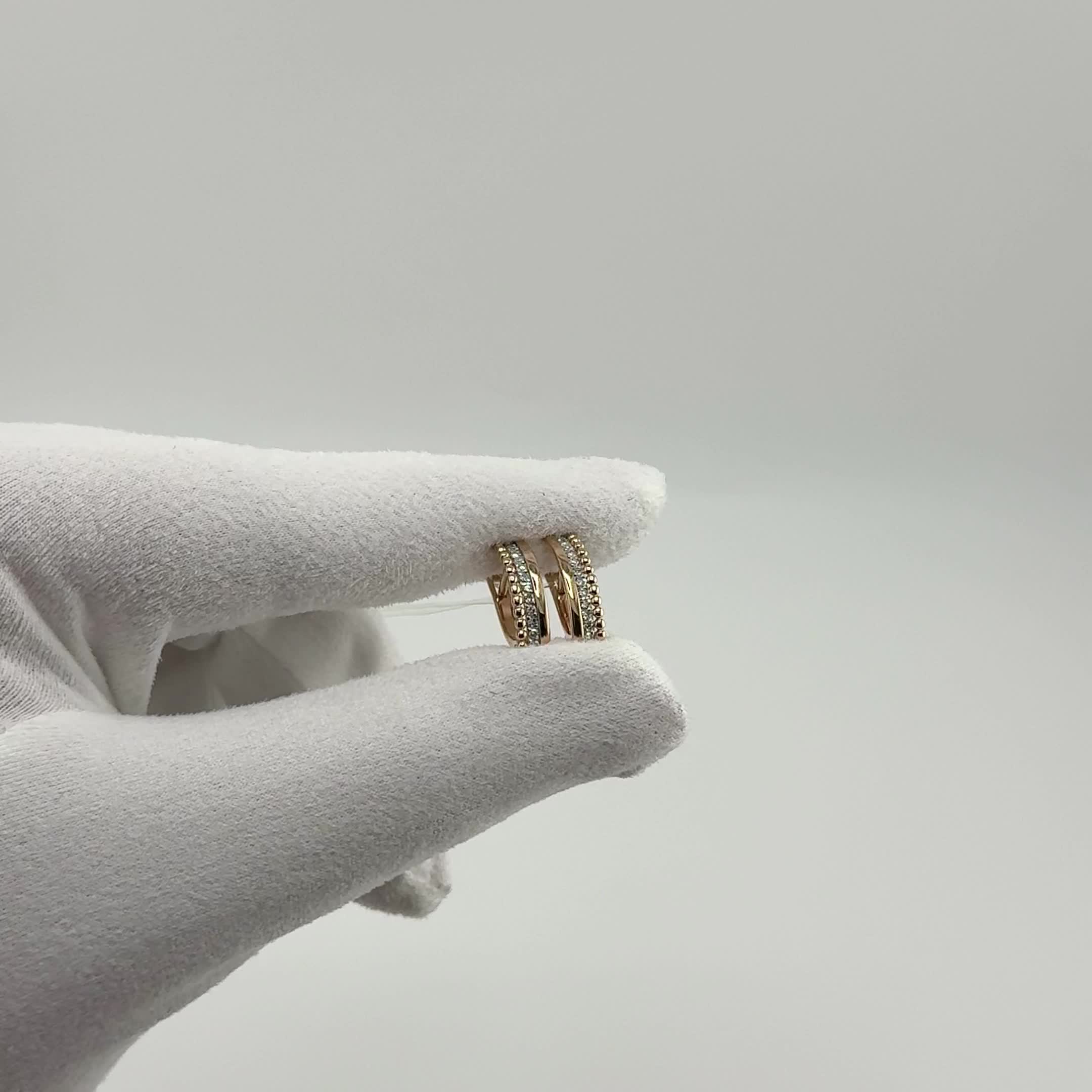Серьги с бриллиантами из золота 585 пробы арт. 943091к.1