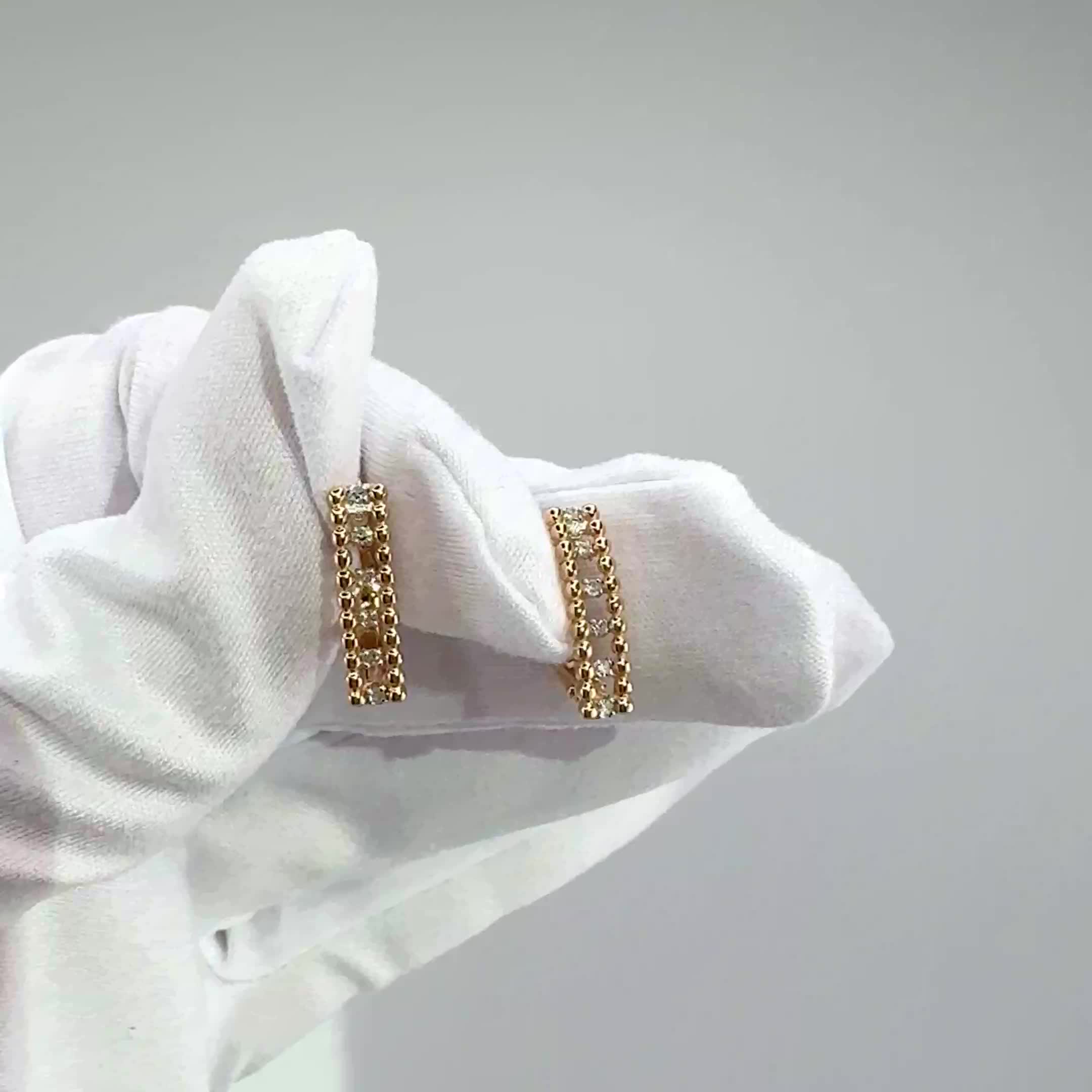 Серьги с бриллиантами из золота 585 пробы арт. 943101к.1