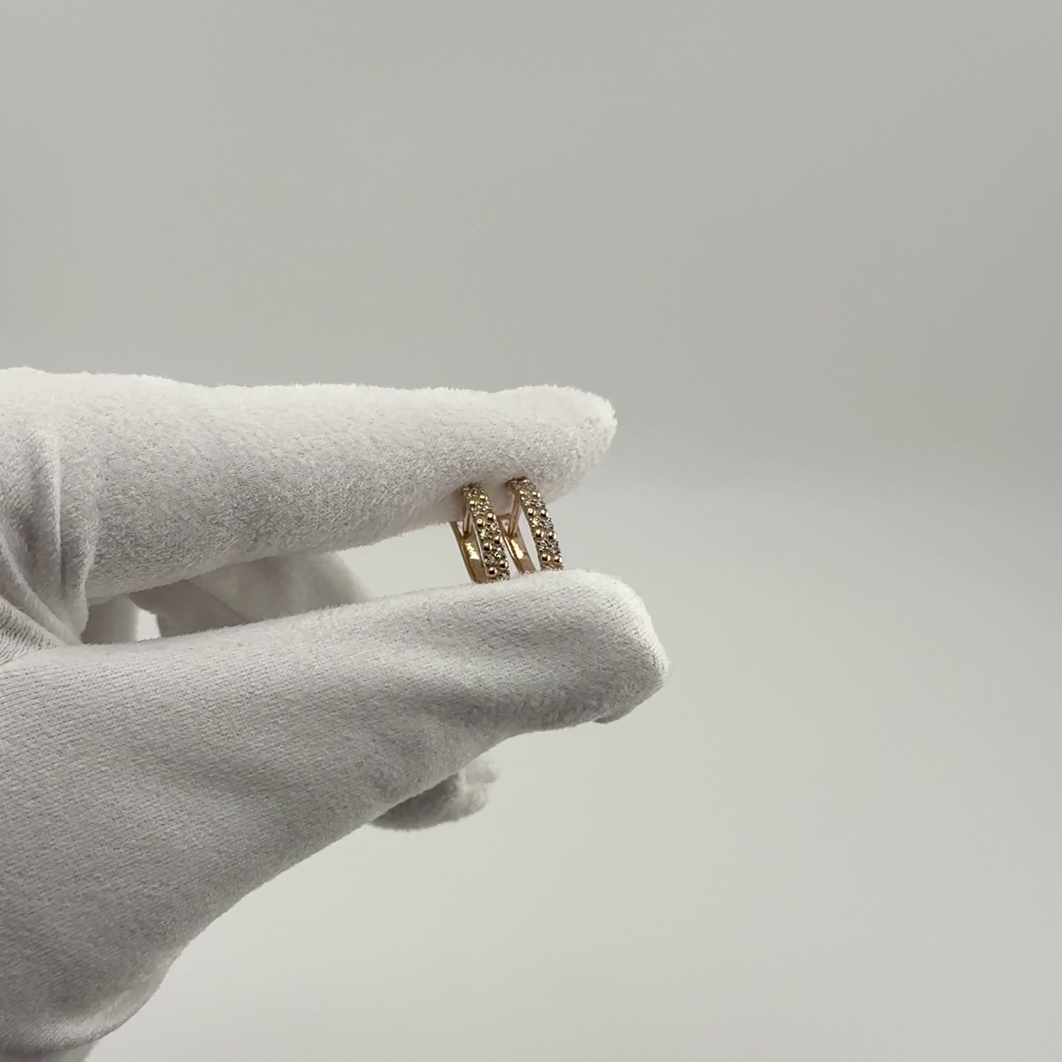 Серьги с бриллиантами из золота 585 пробы арт. 943124к.1