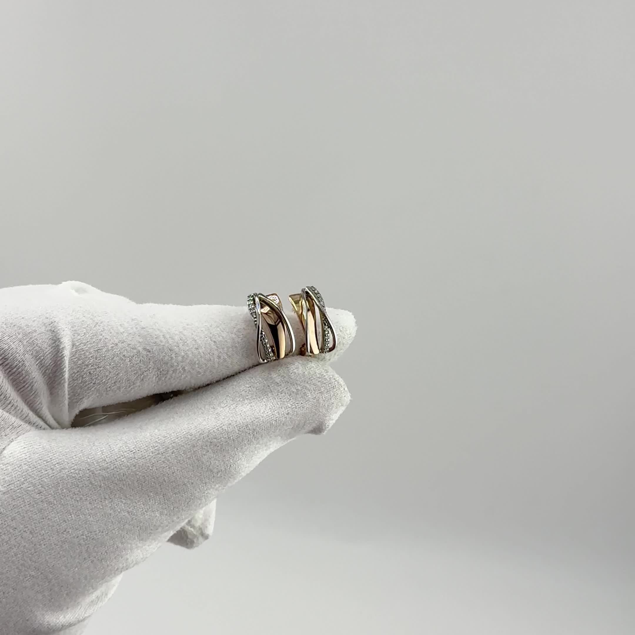 Серьги с бриллиантами из золота 585 пробы арт. 943133к.1