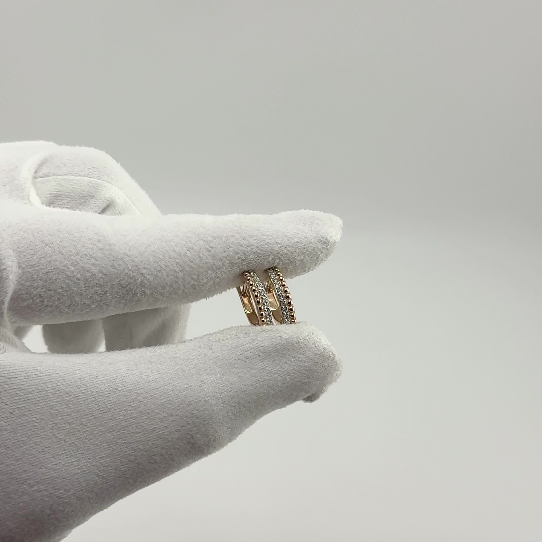 Серьги с бриллиантами из золота 585 пробы арт. 943151к.1