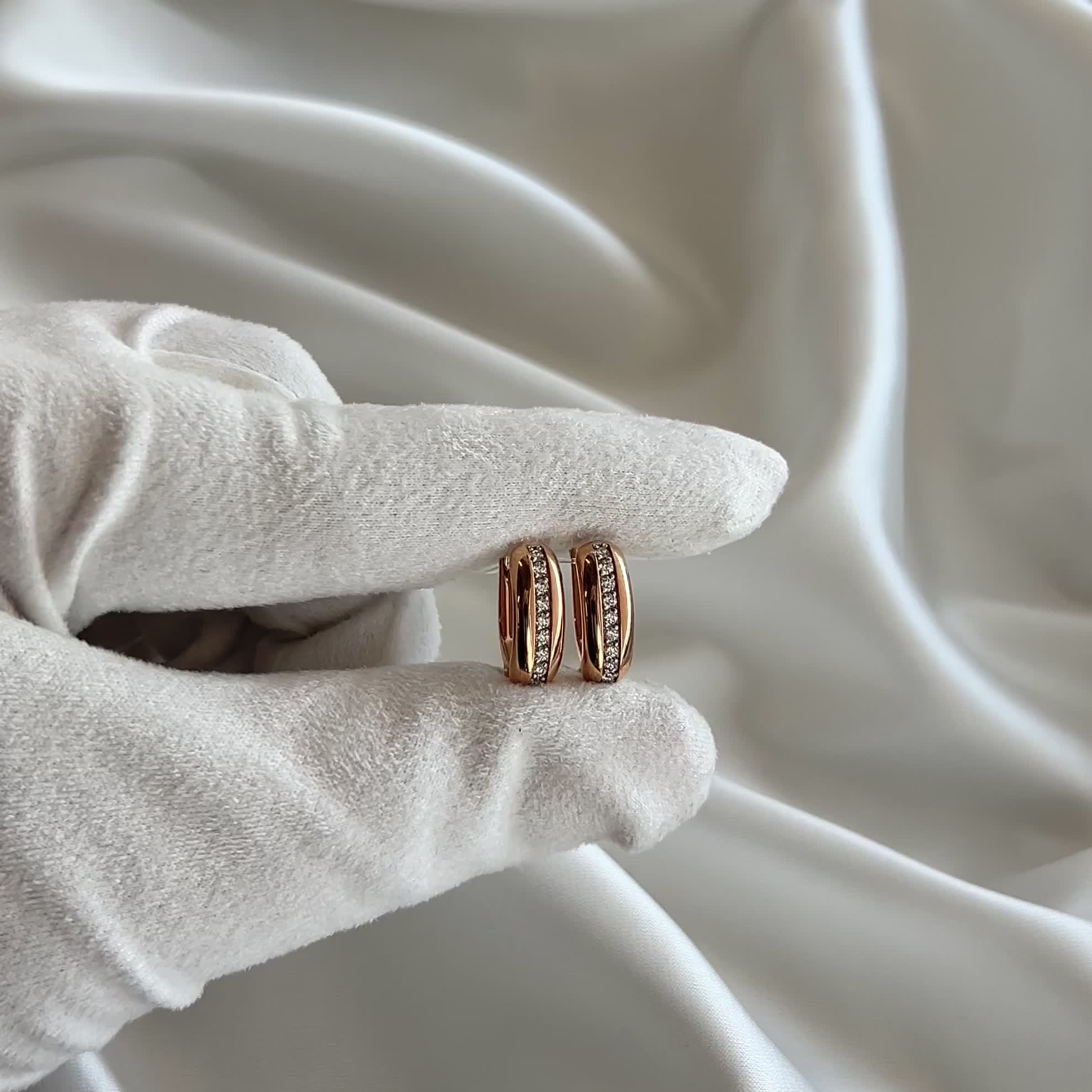 Серьги с бриллиантами из золота 585 пробы арт. 943164к.1