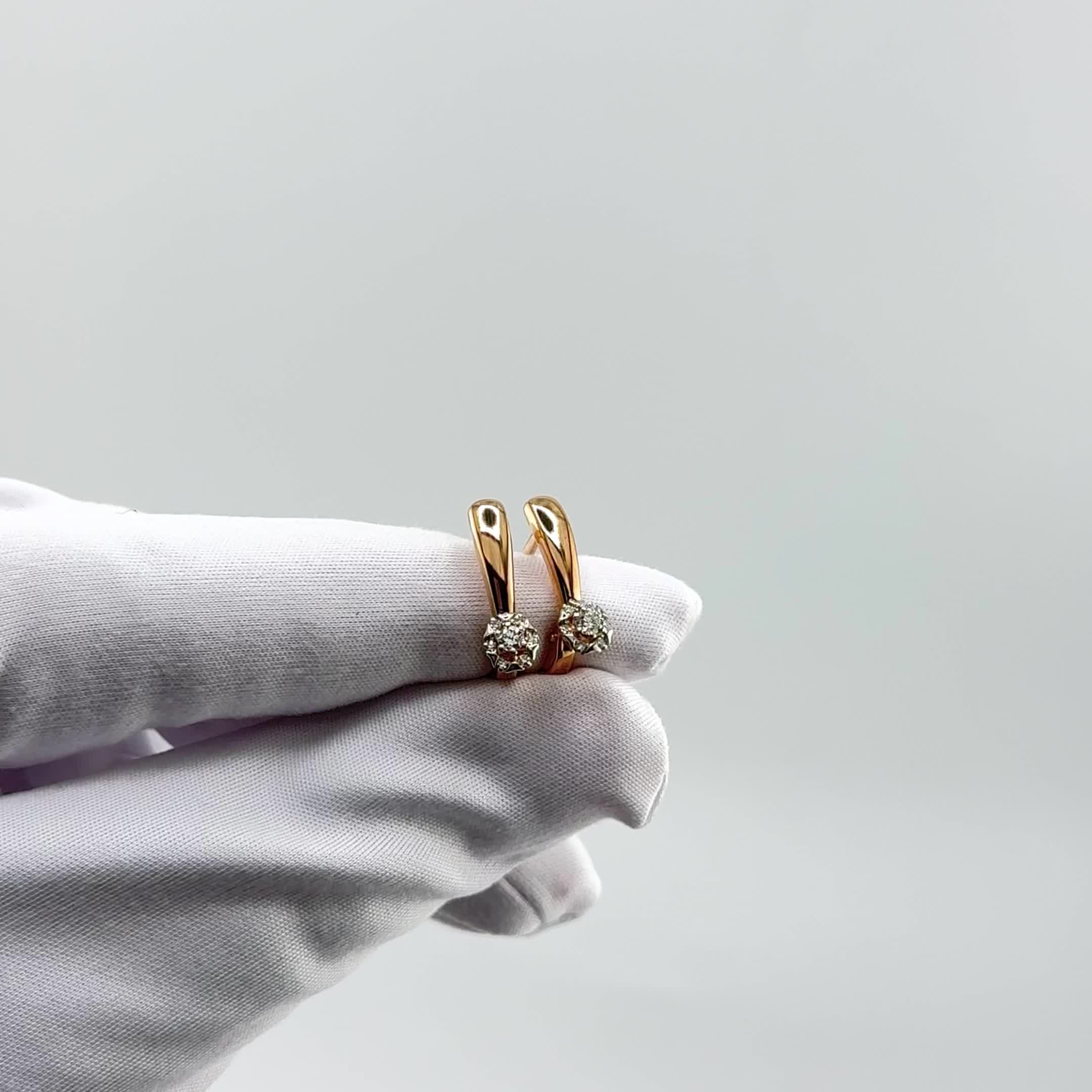 Серьги с бриллиантами из золота 585 пробы арт. 943179к.1