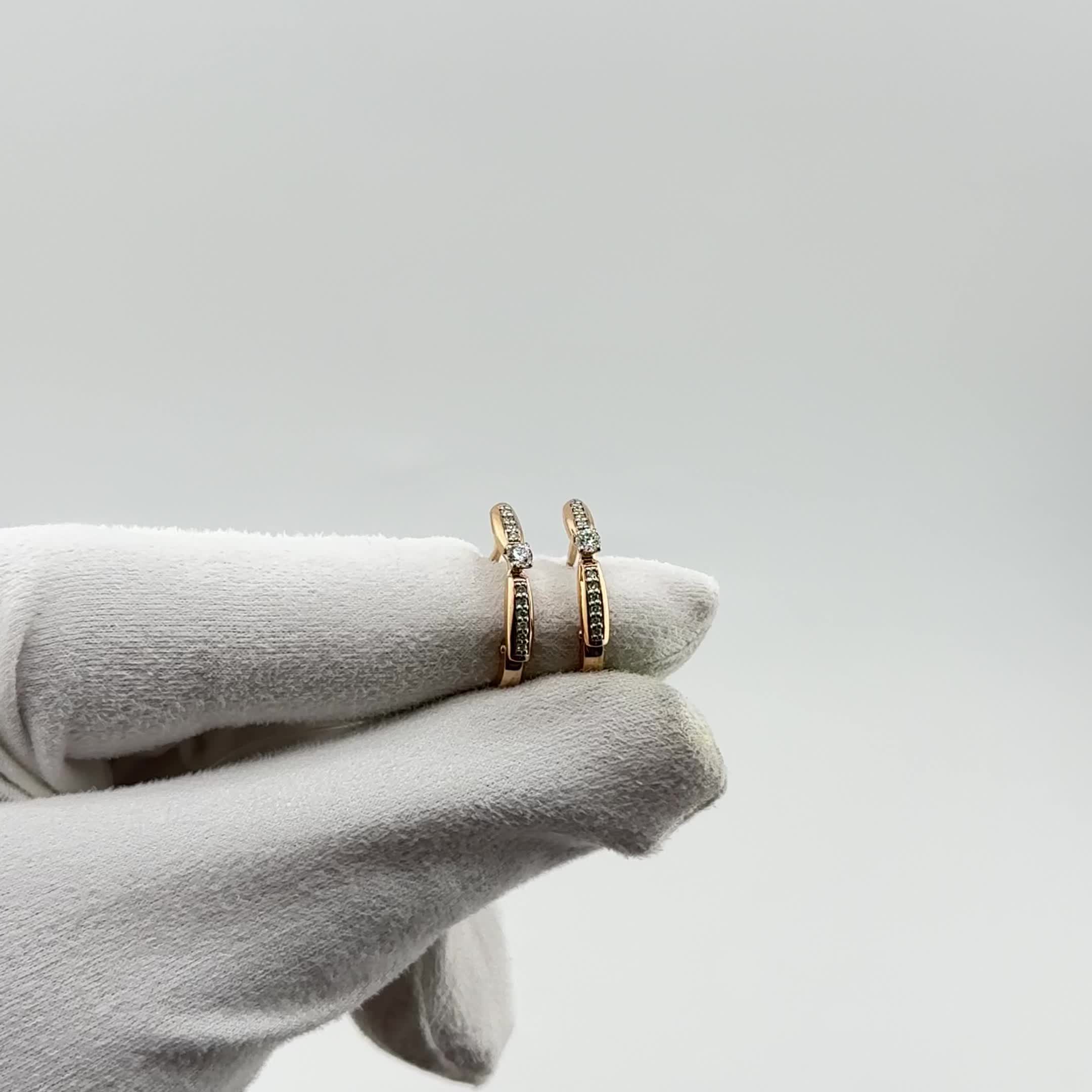 Серьги с бриллиантами из золота 585 пробы арт. 943190к.1