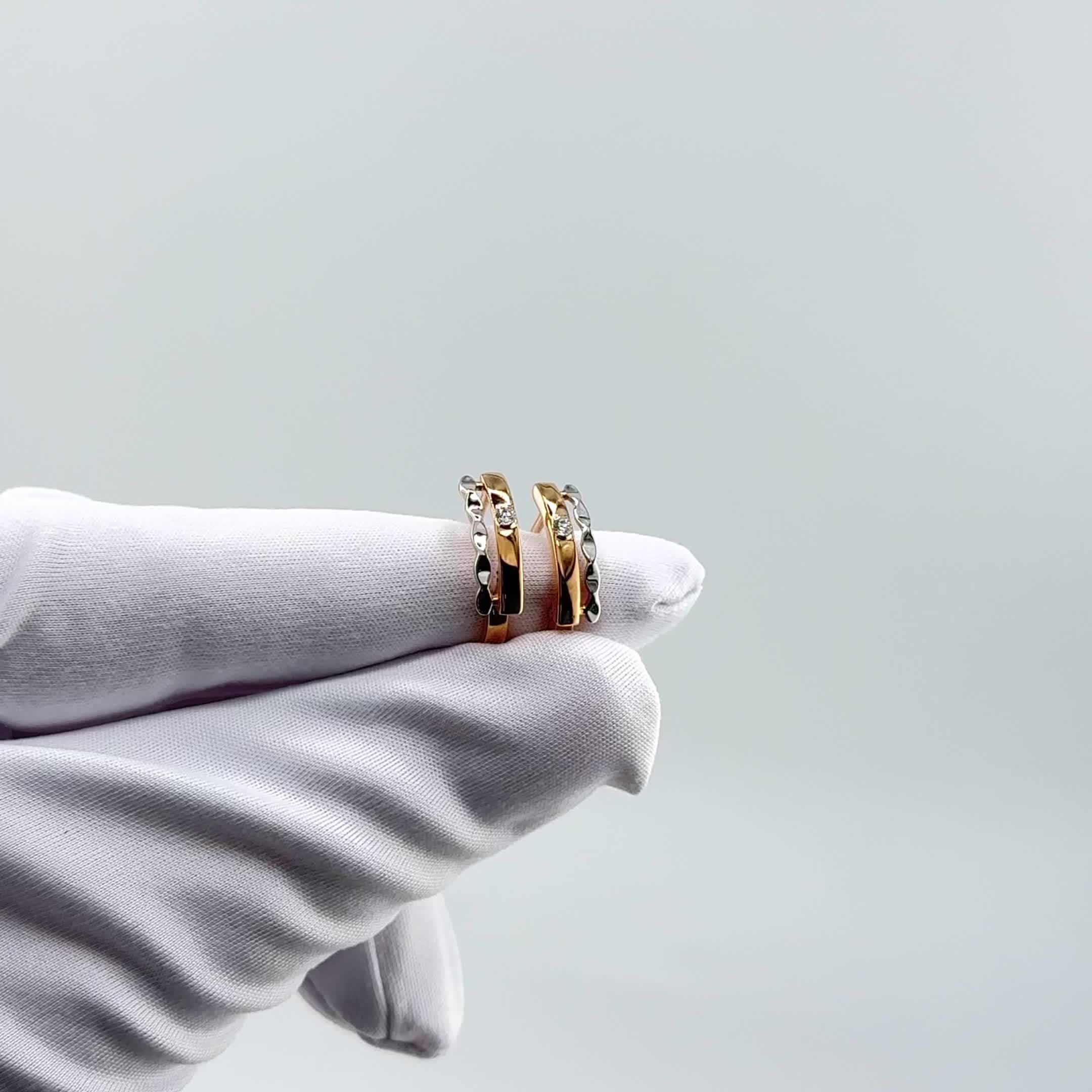 Серьги с бриллиантами из золота 585 пробы арт. 943191к.1